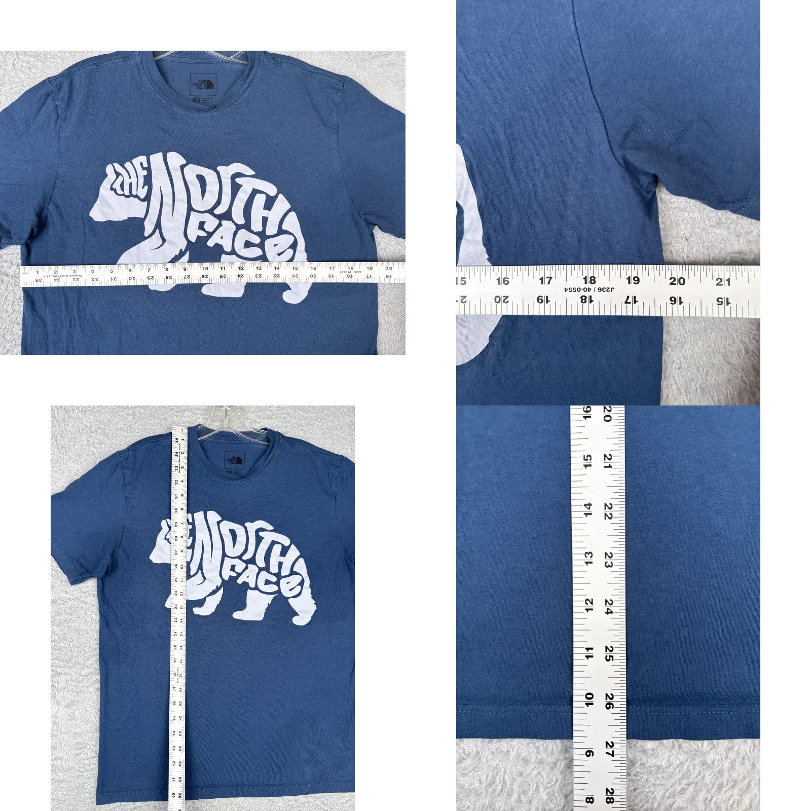 The North Face VINTAGE The North Face Shirt Men Medium Blue Crew Neck 100% Cotton Logo Bear Size US M / EU 48-50 / 2 - 8 Thumbnail