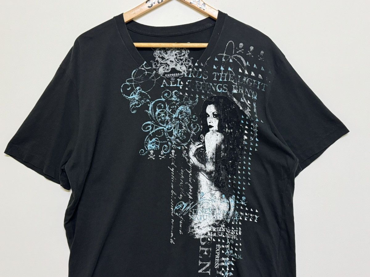 14th Addiction Express Sexy Girl Art Photo Emo Stylish Girl V Neck Size US L / EU 52-54 / 3 - 3 Thumbnail