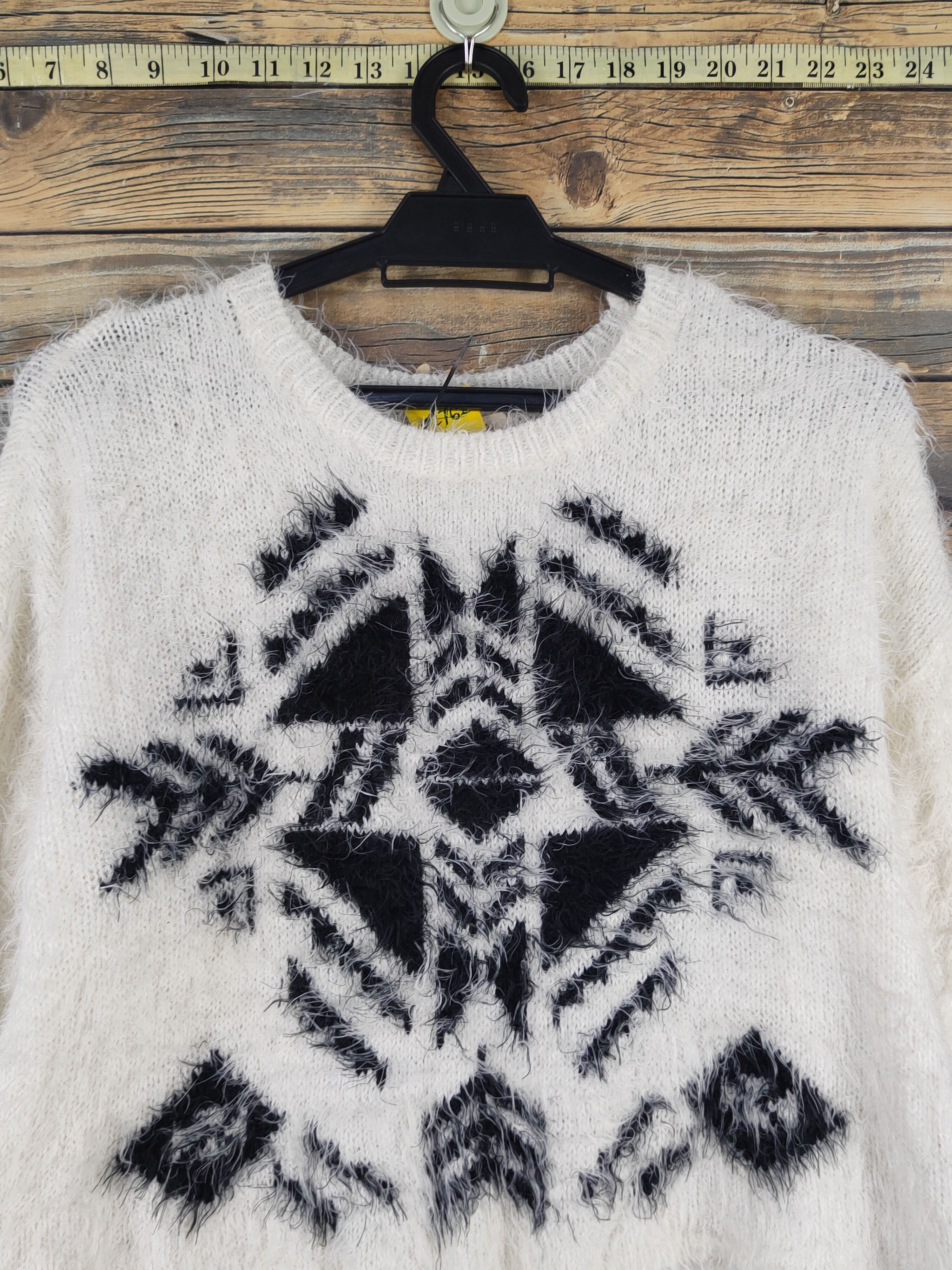 Homespun Knitwear Hollister Ivory Shag Shaggy Fur Mohair Knitwear #W1665 Size M / US 6-8 / IT 42-44 - 2 Thumbnail