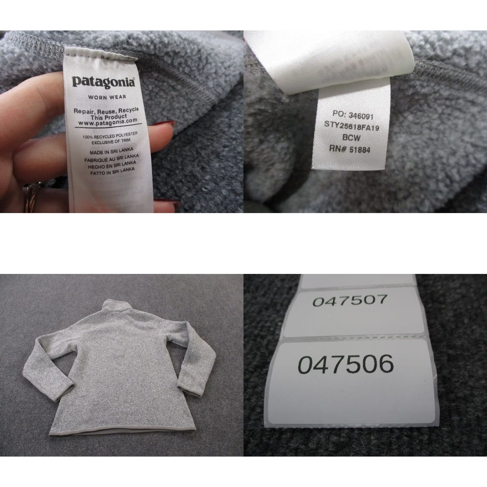 Patagonia Patagonia Jacket Womens L Better Sweater Fleece Outdoor Windbreaker Zip Pockets Gray Regular XS? Size L / US 10 / IT 46 - 8 Thumbnail