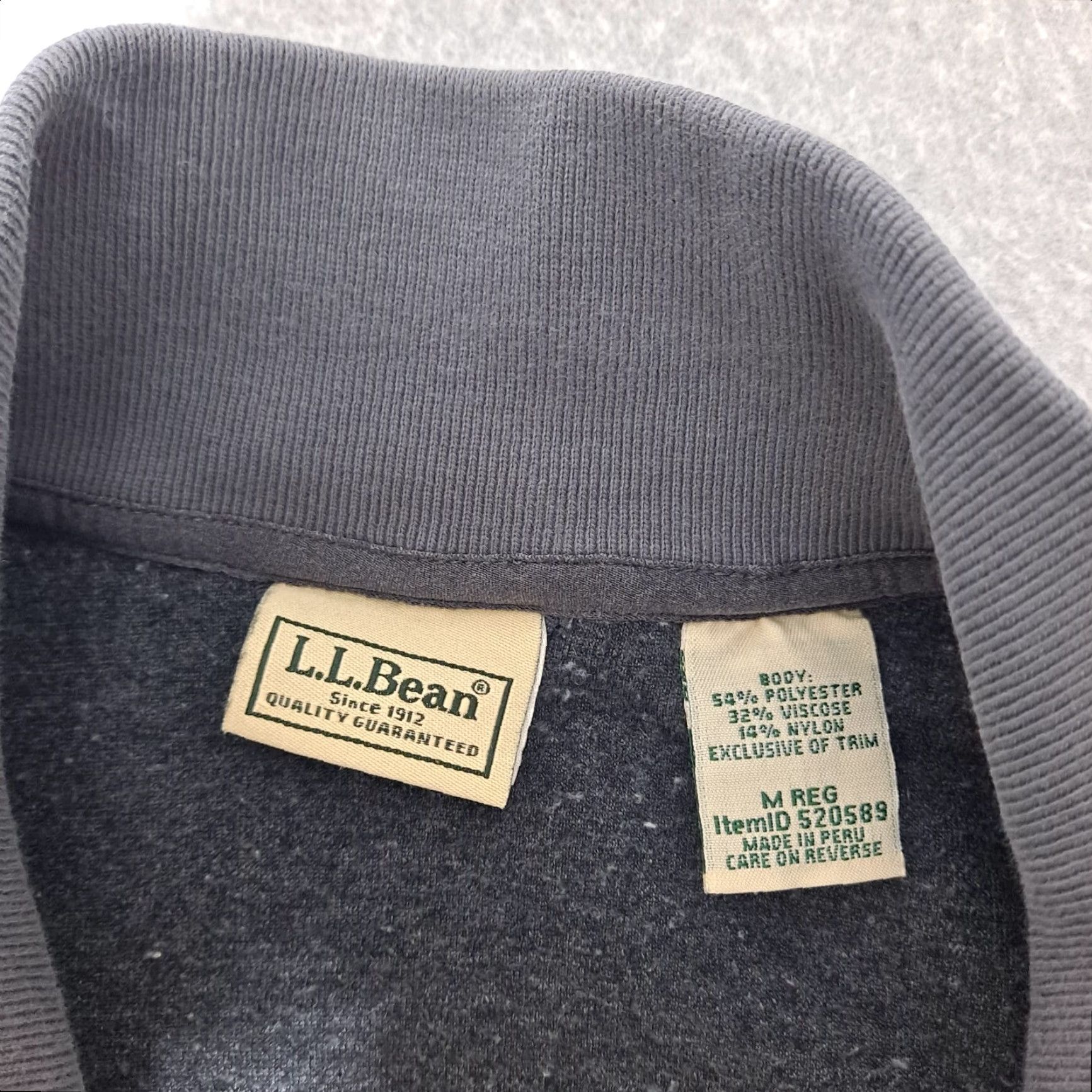 Vintage L.L. Bean Sweater Men Medium Gray Fleece Pullover Mock Neck 1/4 Zip Casual Outdoor Classic Size US M / EU 48-50 / 2 - 3 Thumbnail