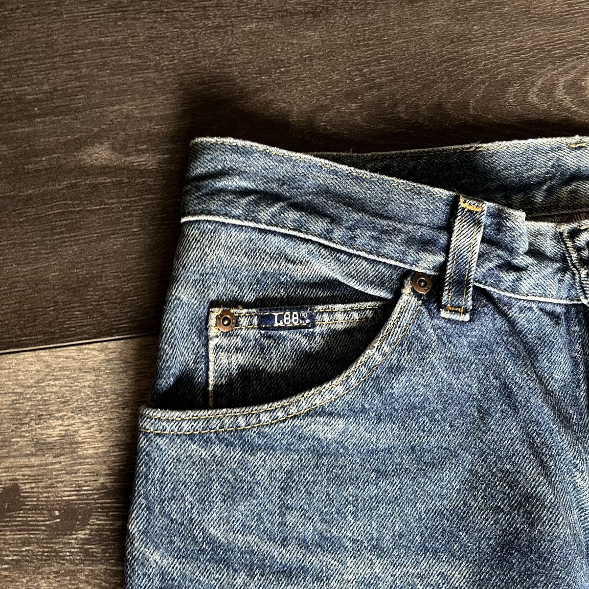 Lee Vintage 1990s Lee Straight Washed Distress Denim Jeans 29x32 Size US 29 - 7 Thumbnail