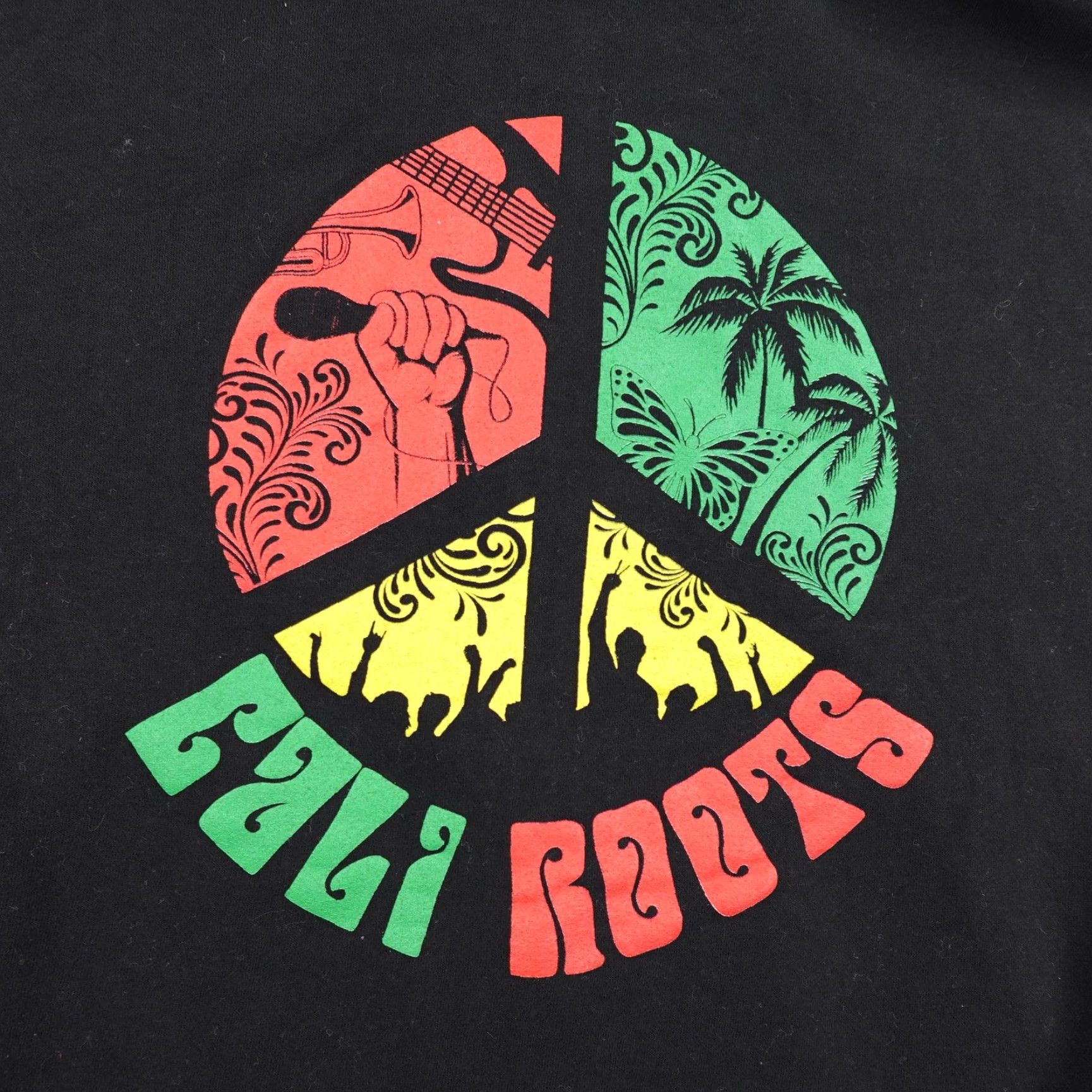Vintage Cali Roots Hoodie California Reggae Festival Sweatshirt Zip Up Medium Black Mens Size US M / EU 48-50 / 2 - 6 Thumbnail