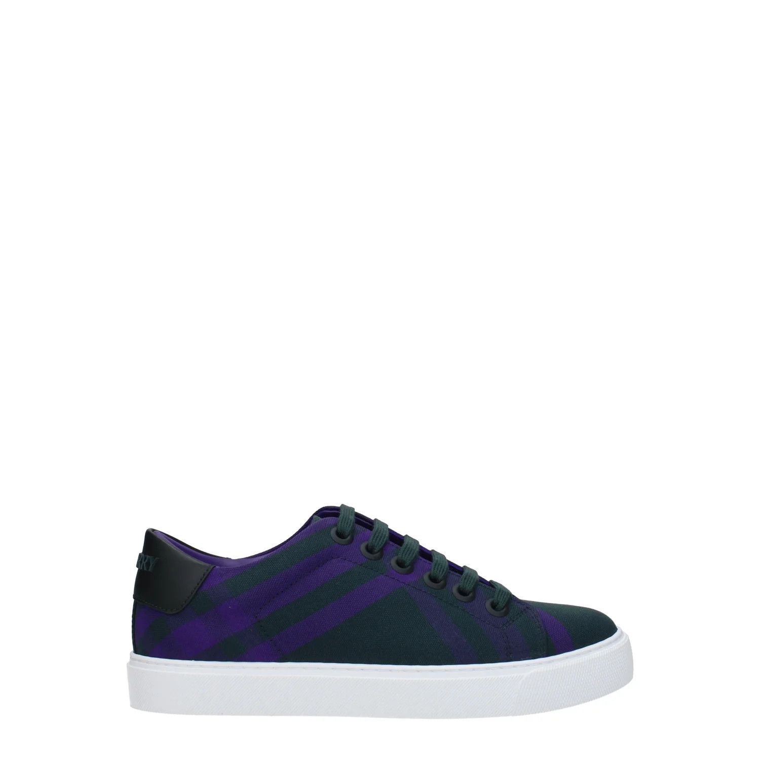 Burberry ob1o1e1024 Fabric Low-Top Sneakers in Green/Violet Size US 7 / IT 37 - 1 Thumbnail