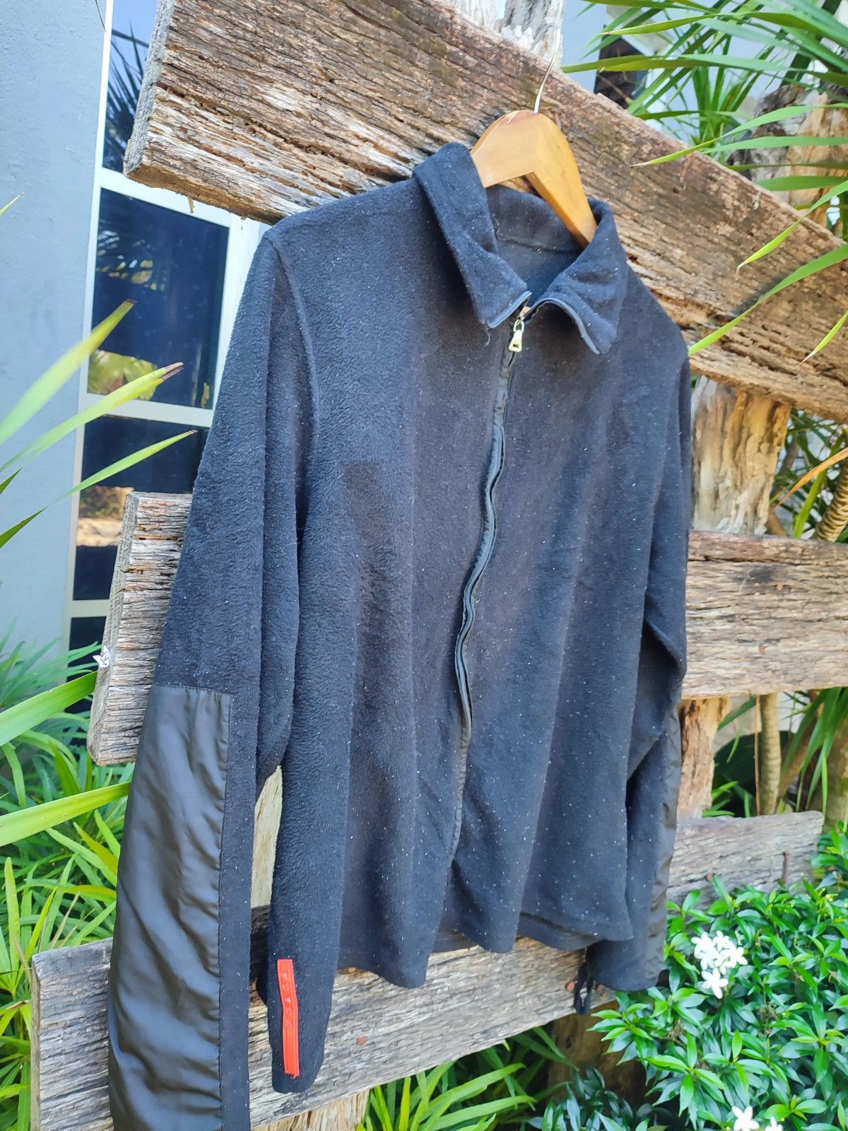Prada Prada Sport Vintage Fleece Zip Jacket ,Nylon Sleeve Detail Size US S / EU 44-46 / 1 - 5 Thumbnail