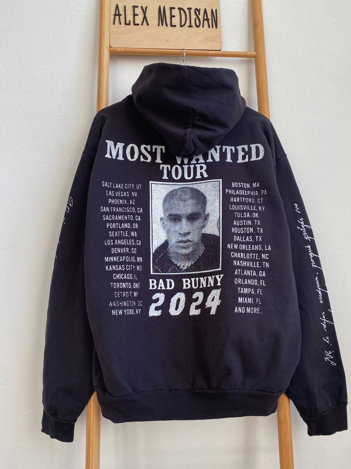 Band Tees Bad Bunny “Most Wanted Tour” 2024 Hoodie Size L Size US L / EU 52-54 / 3 - 10 Thumbnail