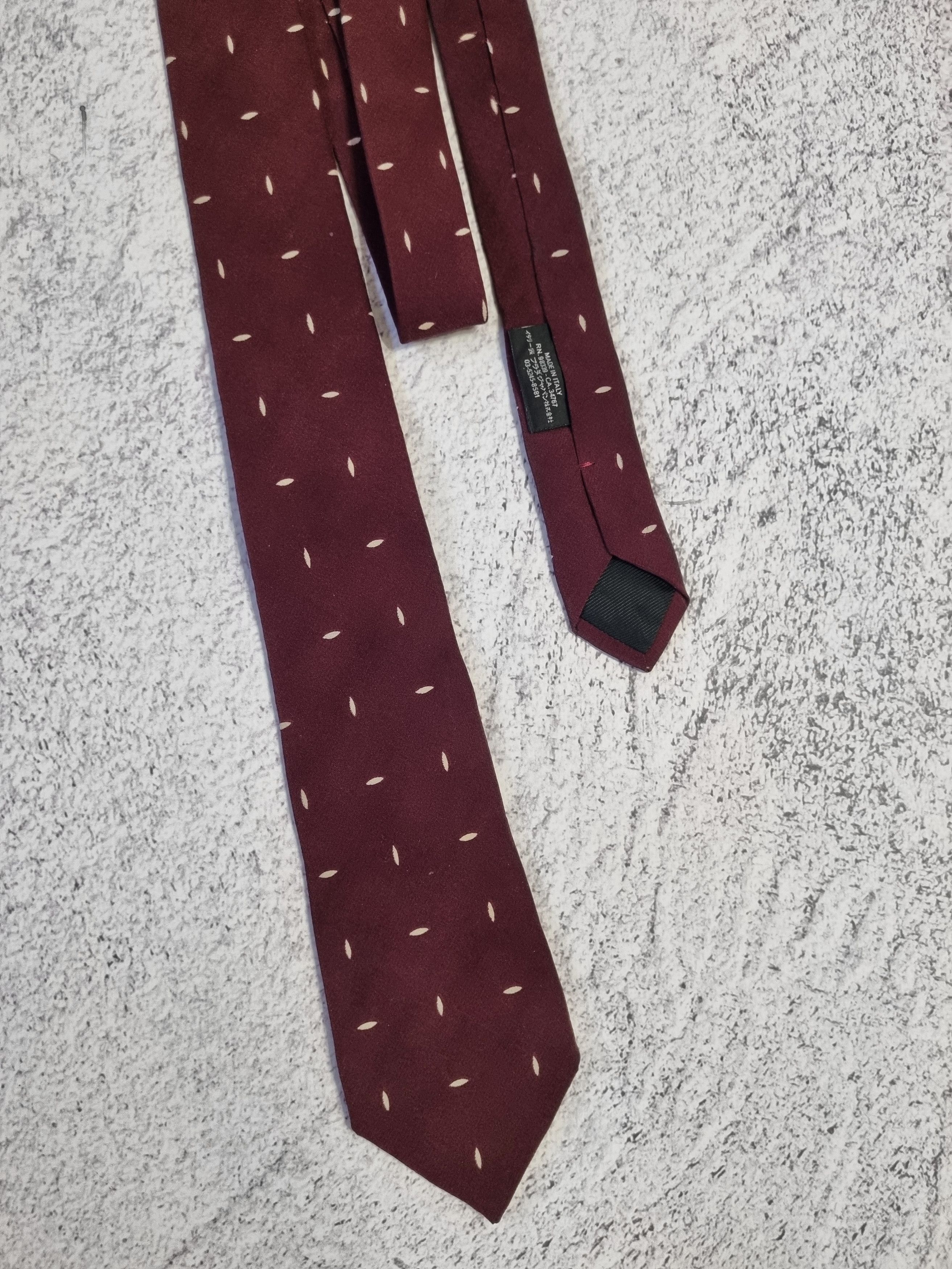 Prada Prada Milano Burgundy Silk Tie Size ONE SIZE - 3 Thumbnail