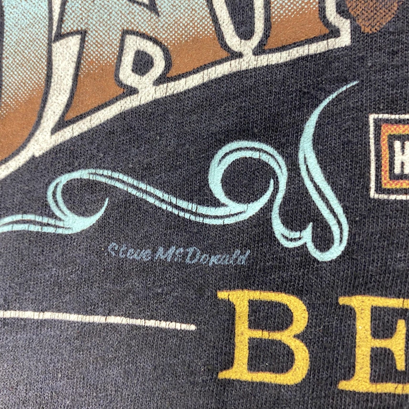 Harley Davidson VINTAGE Harley-Davidson Shirt Men Large Black 80s Graphic Print 3D Emblem Daytona Bike Week Humble Mens Size US L / EU 52-54 / 3 - 6 Thumbnail