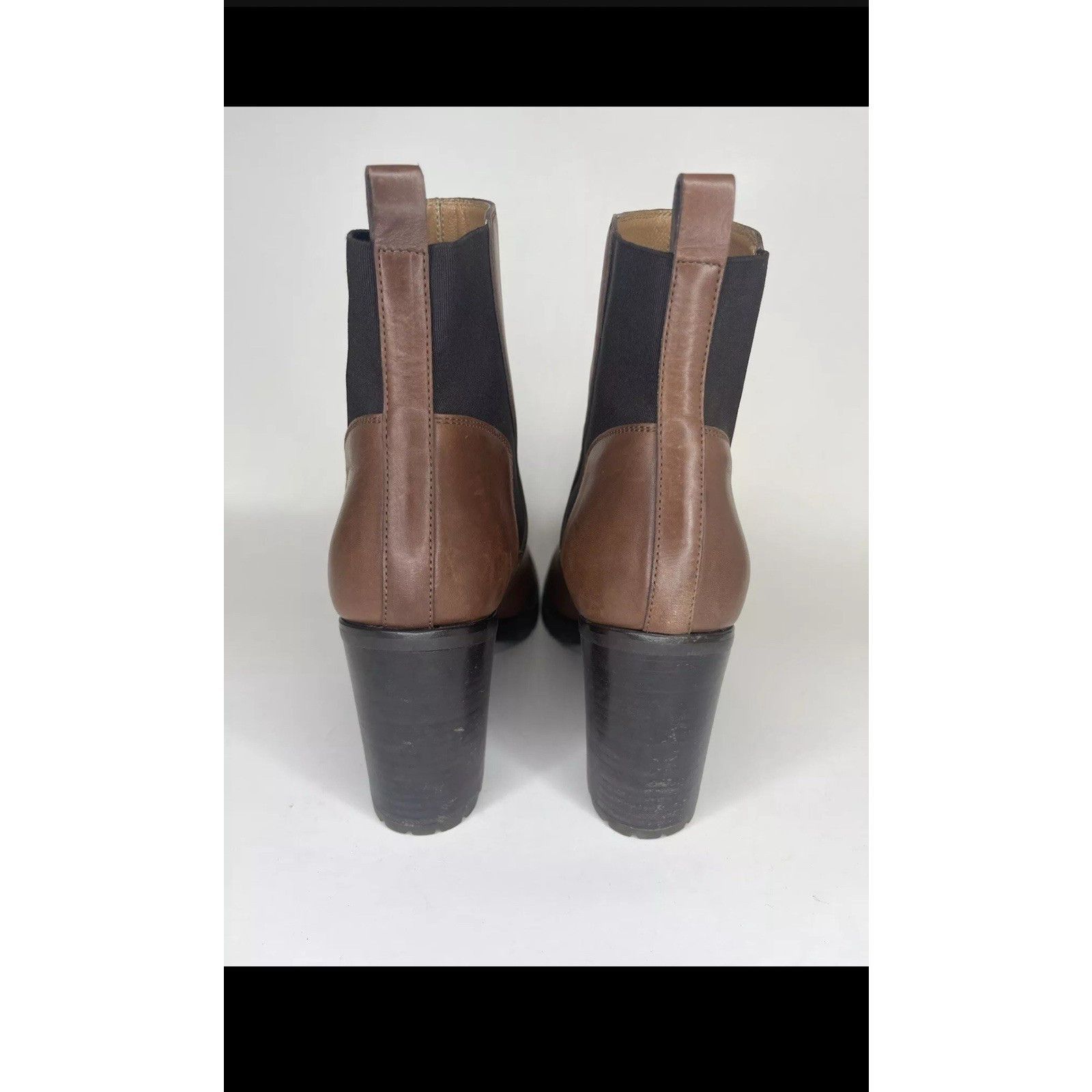 Sartore Sartore Paris Brown Leather Ankle Chelsea Vibram Heel Bootie Size US 7.5 / IT 37.5 - 5 Thumbnail