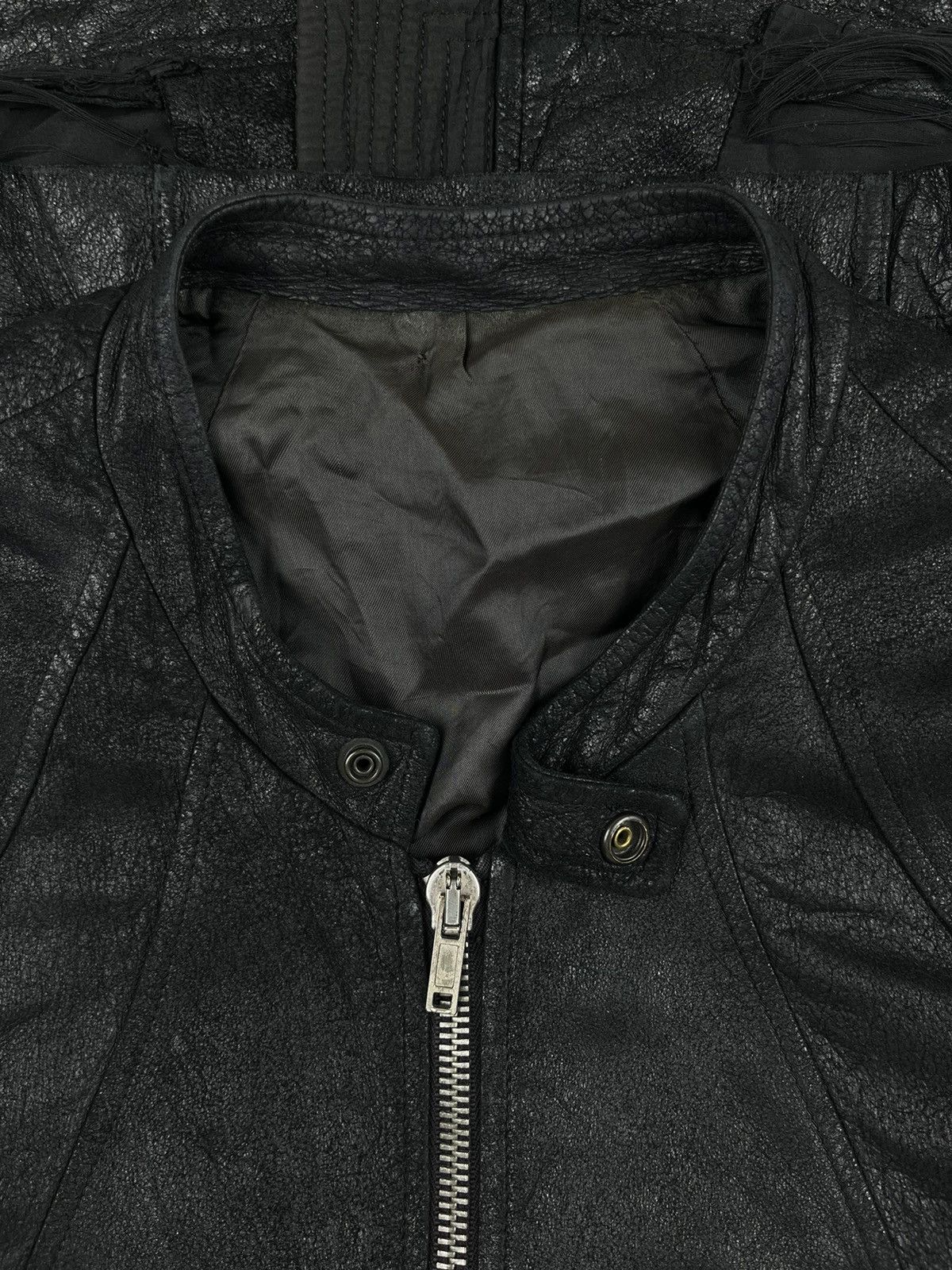 Rick Owens SS06 Rick Owens Blistered Lamb Intarsia Leather Jacket Size US S / EU 44-46 / 1 - 4 Thumbnail