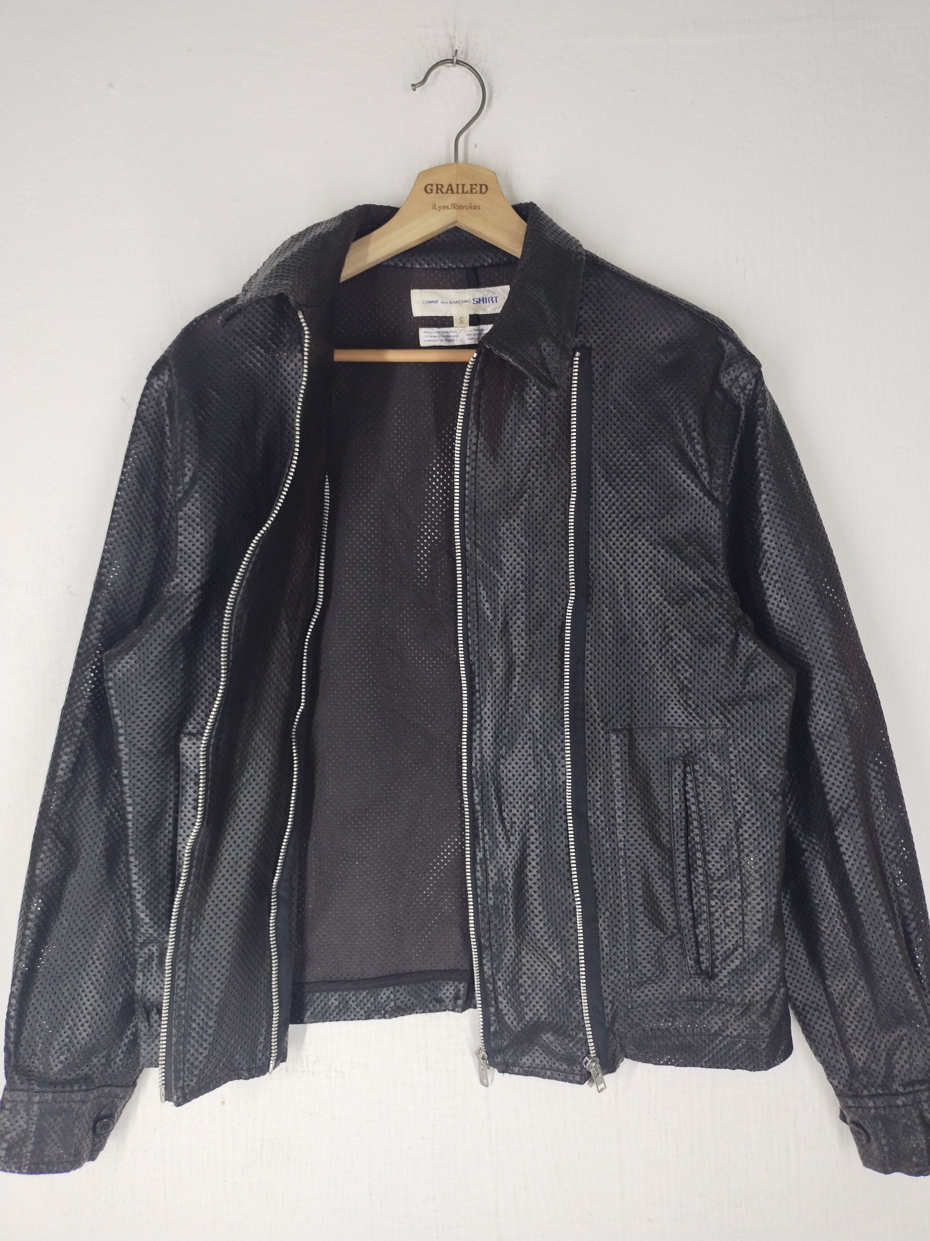 Comme des Garcons Vtg 00's Spring Summer Collection Faux Leather Jacket Rider Size US S / EU 44-46 / 1 - 5 Thumbnail