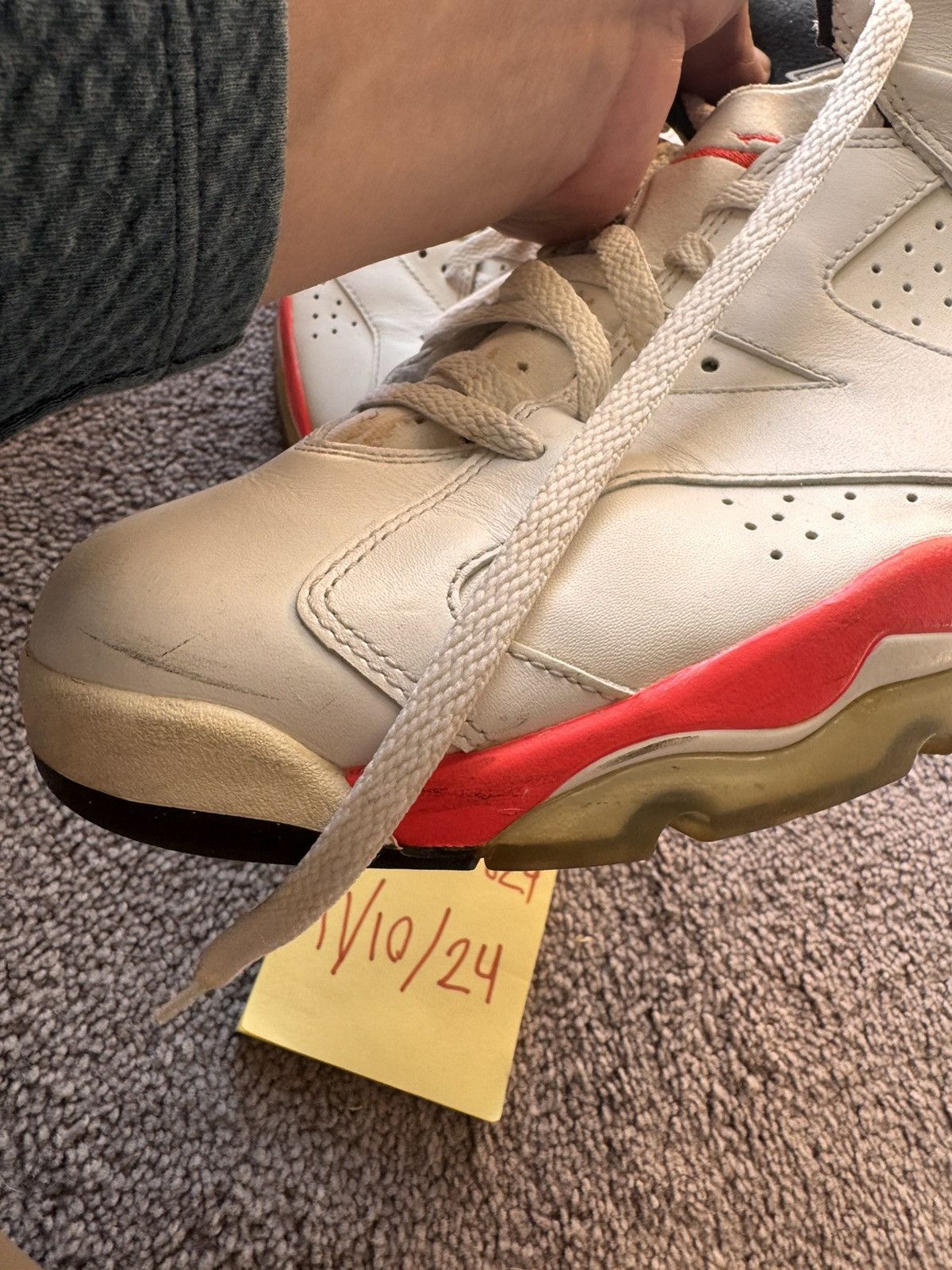 Jordan Brand × Nike Air Jordan 6 Retro 'White Infrared' 2014 Size US 12 / EU 45 - 12 Thumbnail