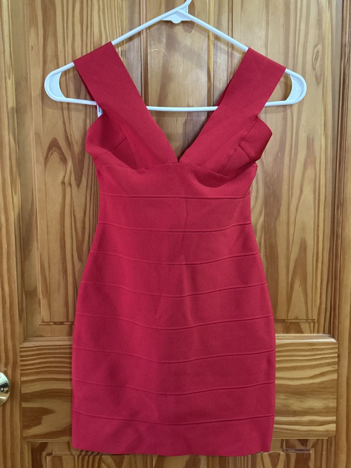 Herve Leger Red bodycon bandage dress Size XS / US 0-2 / IT 36-38 - 1 Thumbnail