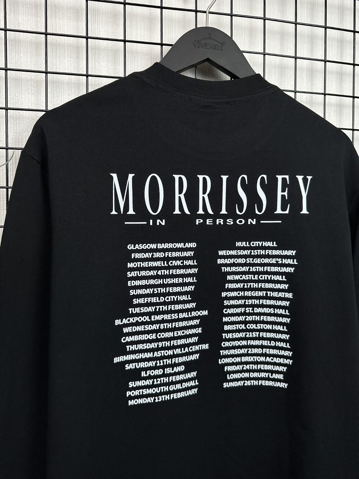 Morrissey × The Smiths Morrissey Band Boxer Long Sleeve Shirt Men Black L Tour tee Size US L / EU 52-54 / 3 - 13 Thumbnail
