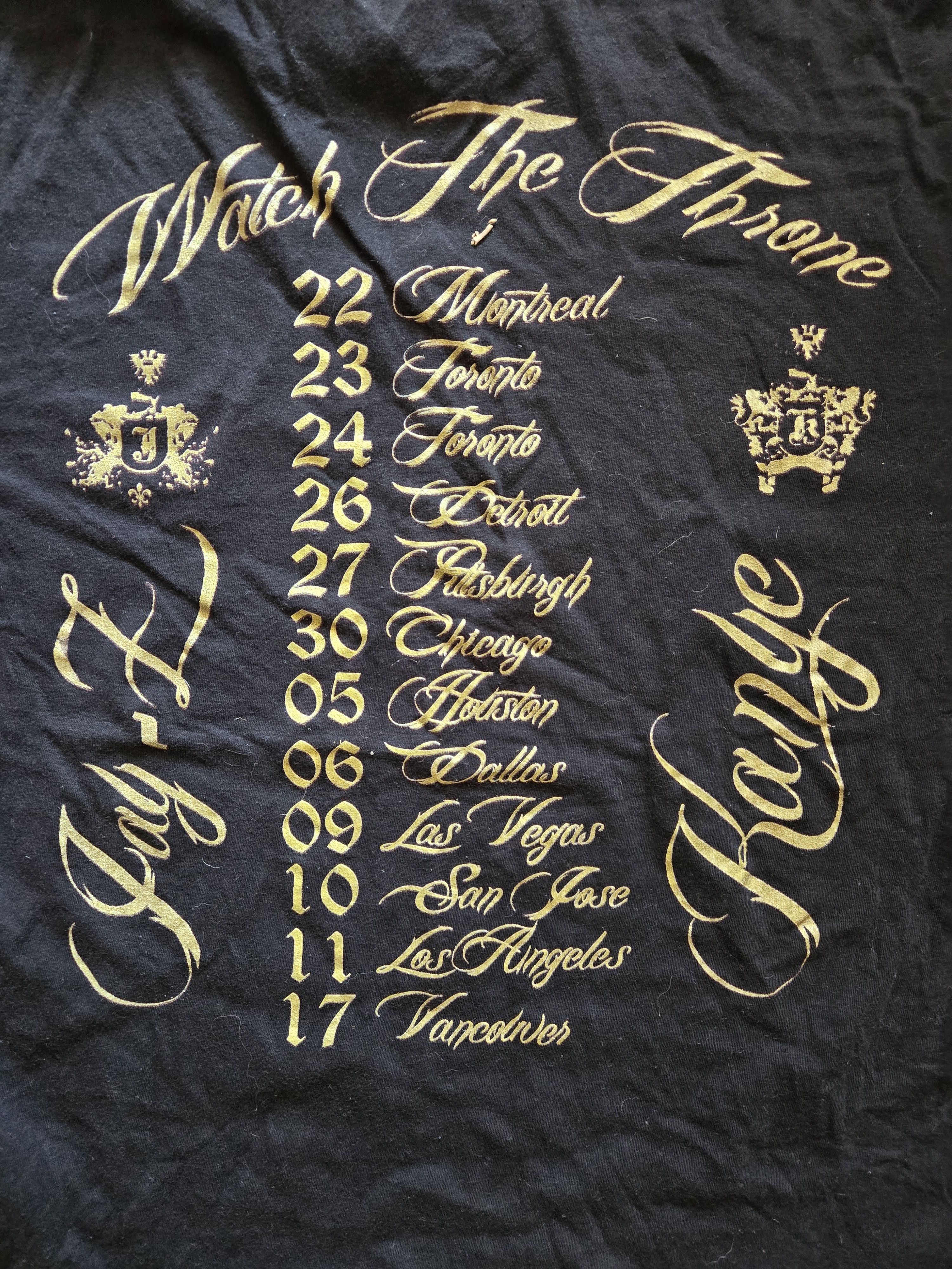Vintage 2011 Watch the Throne Tour Yeezy Jay-Z Tour M Shirt Size US M / EU 48-50 / 2 - 5 Thumbnail