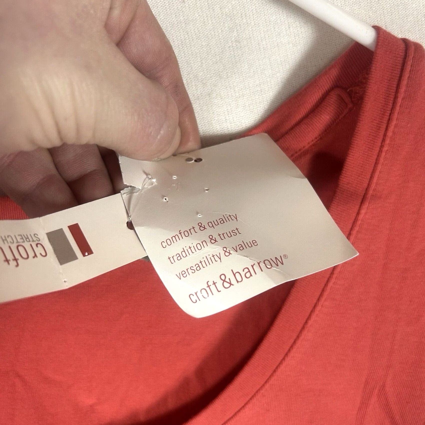 Croft & Barrow Croft & Barrow Womens XL T-Shirt Long Sleeve Solid Stretch NWT Orange Size XL / US 12-14 / IT 48-50 - 4 Thumbnail