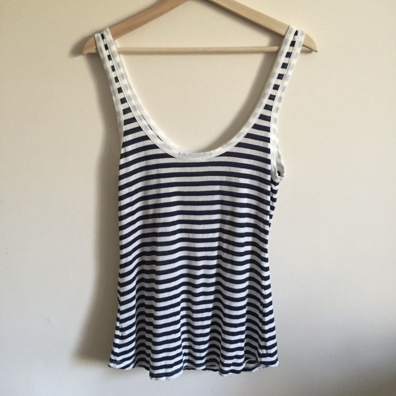 AG Adriano Goldschmied AG ADRIANO GOLDSCHMIED Black White Striped Tank Top Size M / US 6-8 / IT 42-44 - 6 Thumbnail