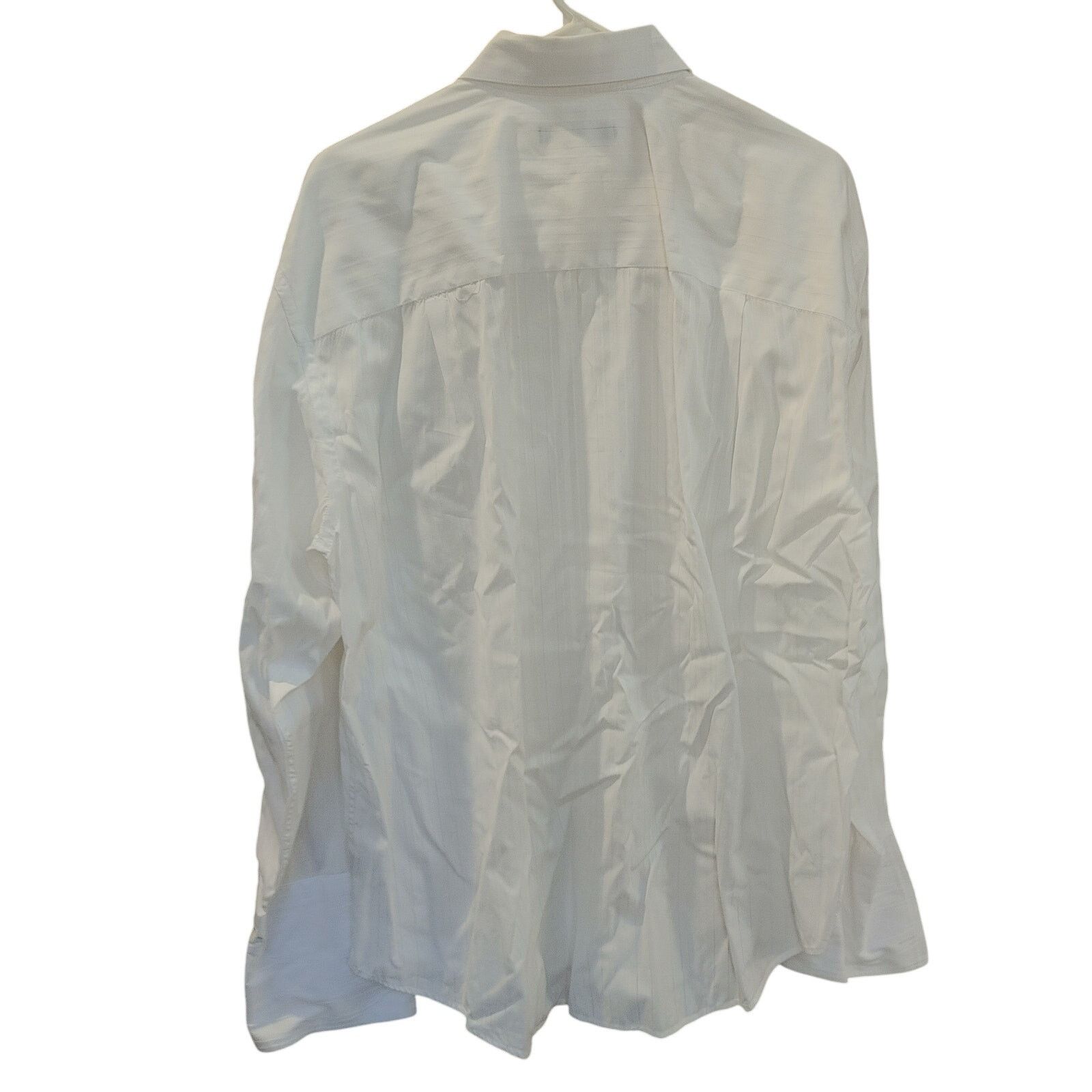 Geoffrey Beene Geoffrey Beene Men's LG White Long Sleeve Casual Dress Shirt Size US L / EU 52-54 / 3 - 2 Thumbnail