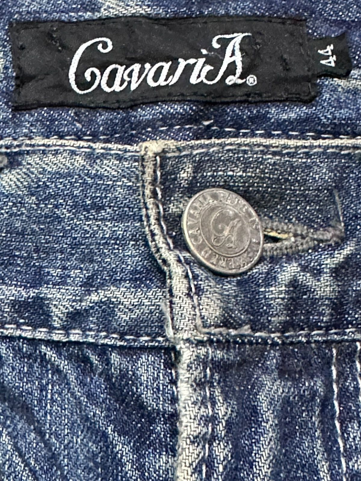Hysteric Glamour Vintage Cavaria Flare Whiskers Studded Distressed Denim Size US 30 / EU 46 - 6 Thumbnail