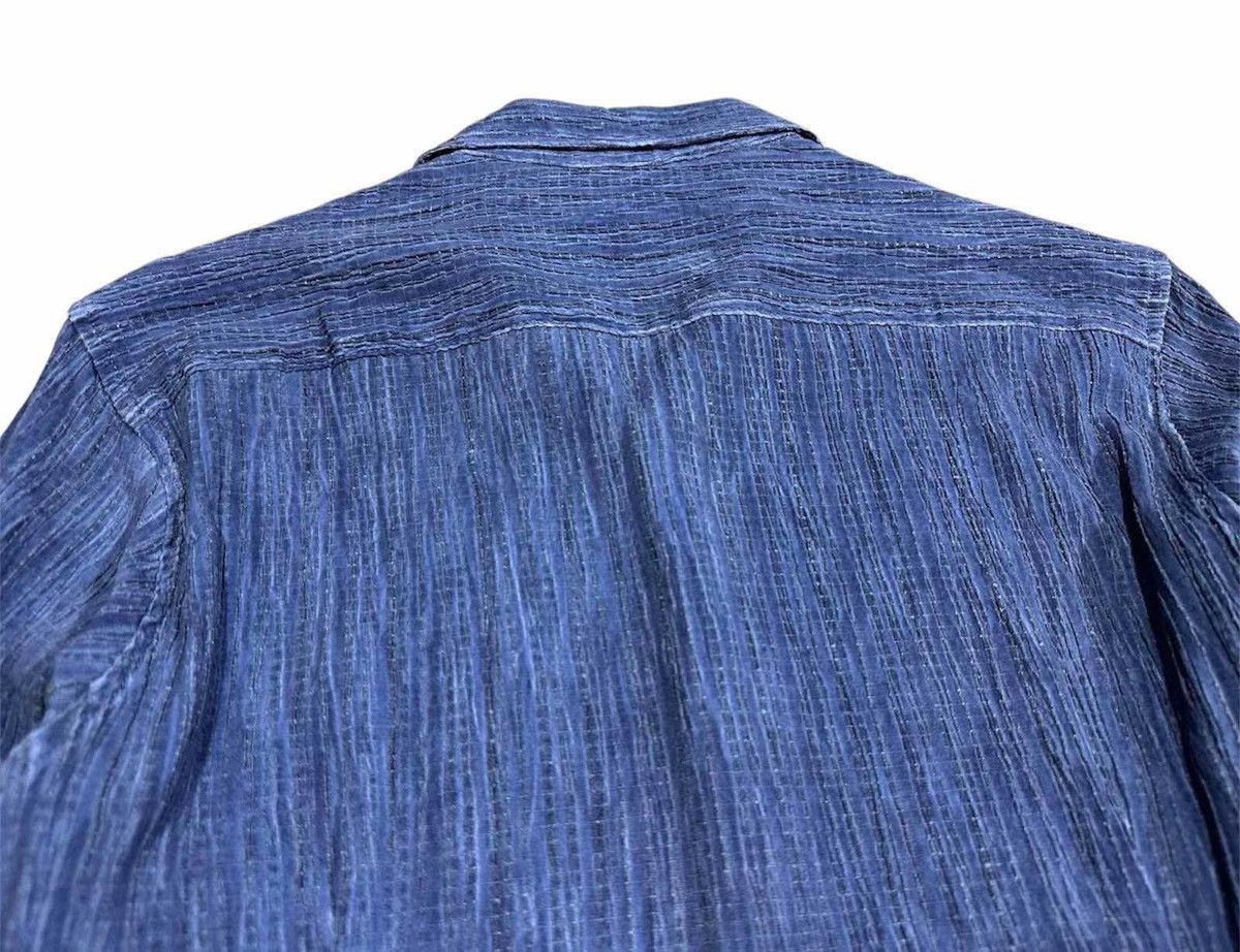 Issey Miyake × Japanese Brand × Vintage 🔥Sick Y2K Japanese Rattle Trap Pleats Shirt Size US L / EU 52-54 / 3 - 6 Thumbnail