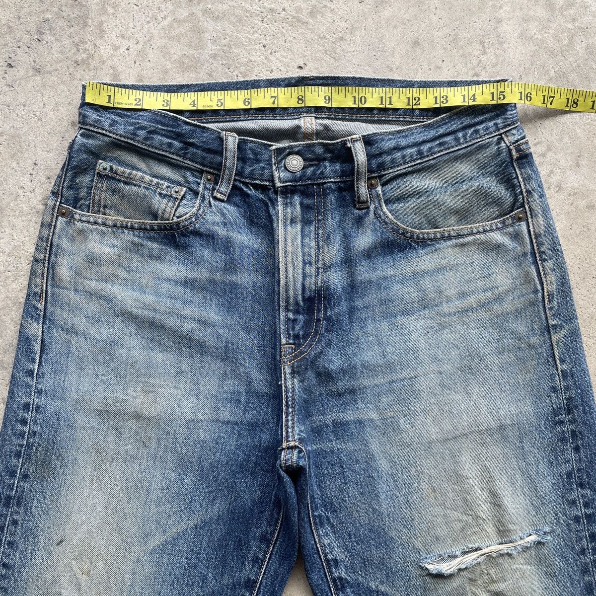Japanese Brand × Jean Vintage Japanese Distressed Denim Faded Jeans Pants W31 Size US 31 - 5 Thumbnail