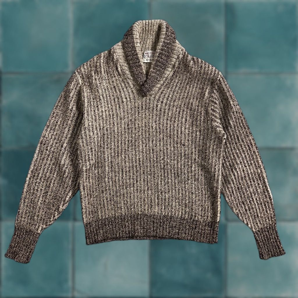 Vintage VINTAGE 1950s Walsted Wool Pullover Shawl Sweater Rockabilly 44 Brown Size US XXL / EU 58 / 5 - 1 Thumbnail