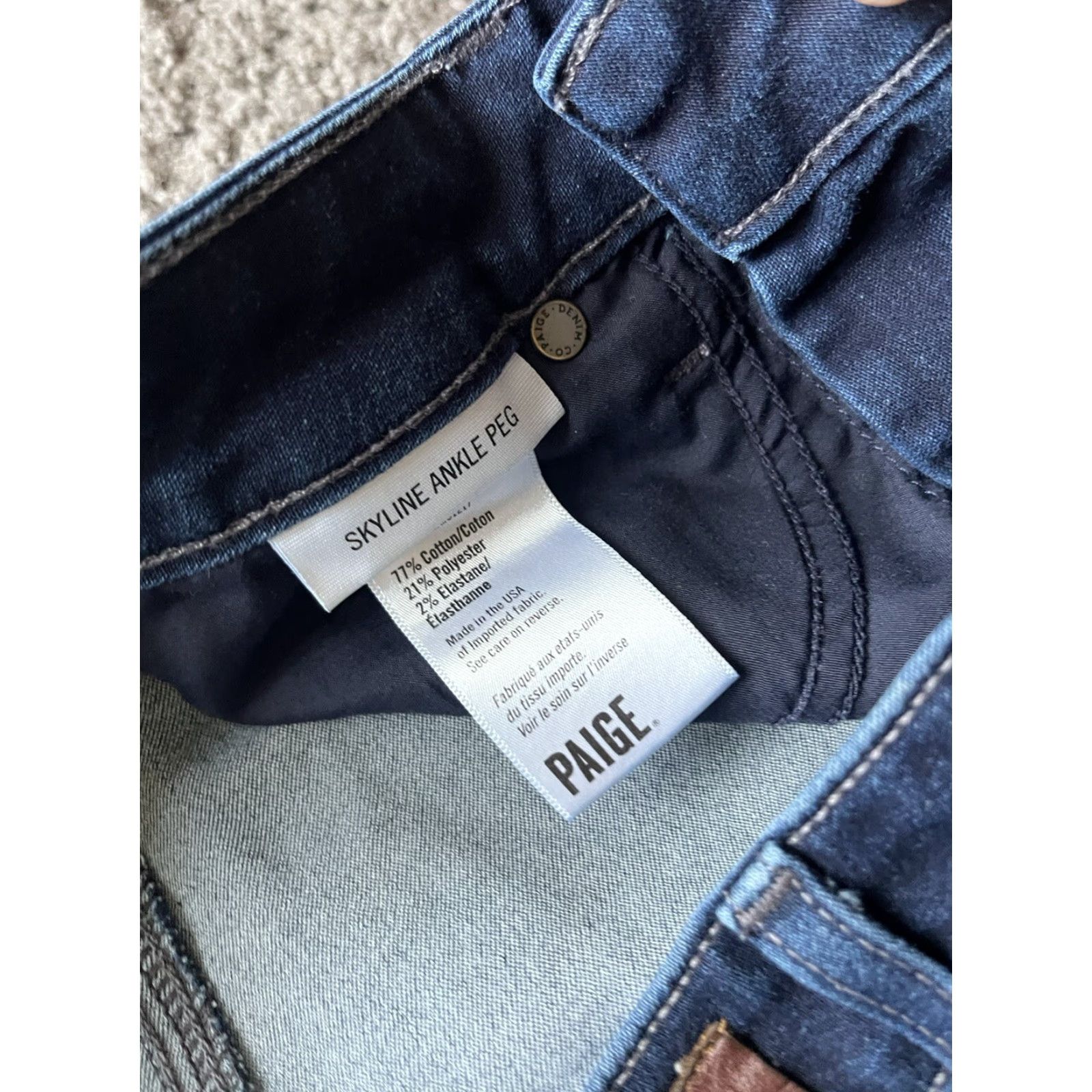 Paige Paige Size 26 Skyline Skinny Jeans Idlewild Wash Size 26" / US 2 / IT 38 - 6 Thumbnail