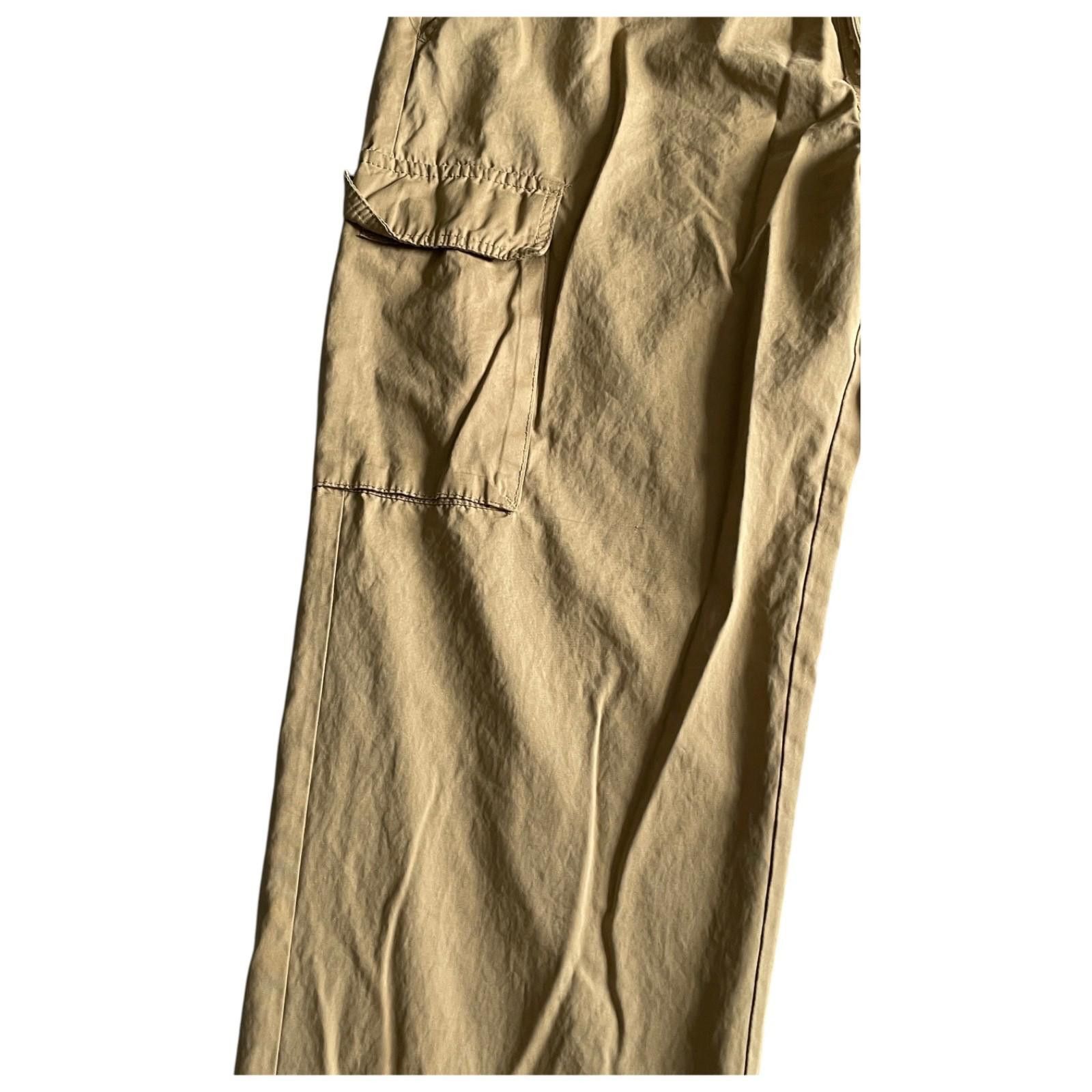 Forever 21 Forever 21 Men's L Tan Cargo Pants Drawstring Elastic Waist Size US 34 / EU 50 - 4 Thumbnail