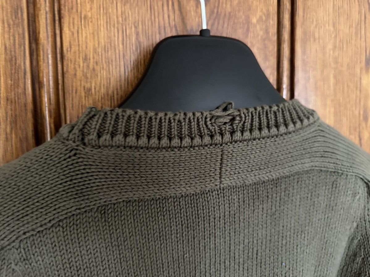 Saint Laurent Paris $990 FW21 Saint Laurent Green destroyed knit sweater L Size US L / EU 52-54 / 3 - 14 Thumbnail