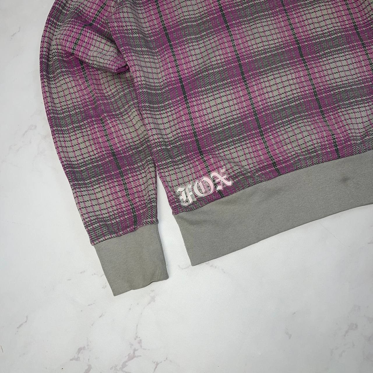 Fox Racing Fox Racing Crazy Y2K Vintage Zip Hoodie Plaid Sz XL Unisex Size US XL / EU 56 / 4 - 16 Thumbnail