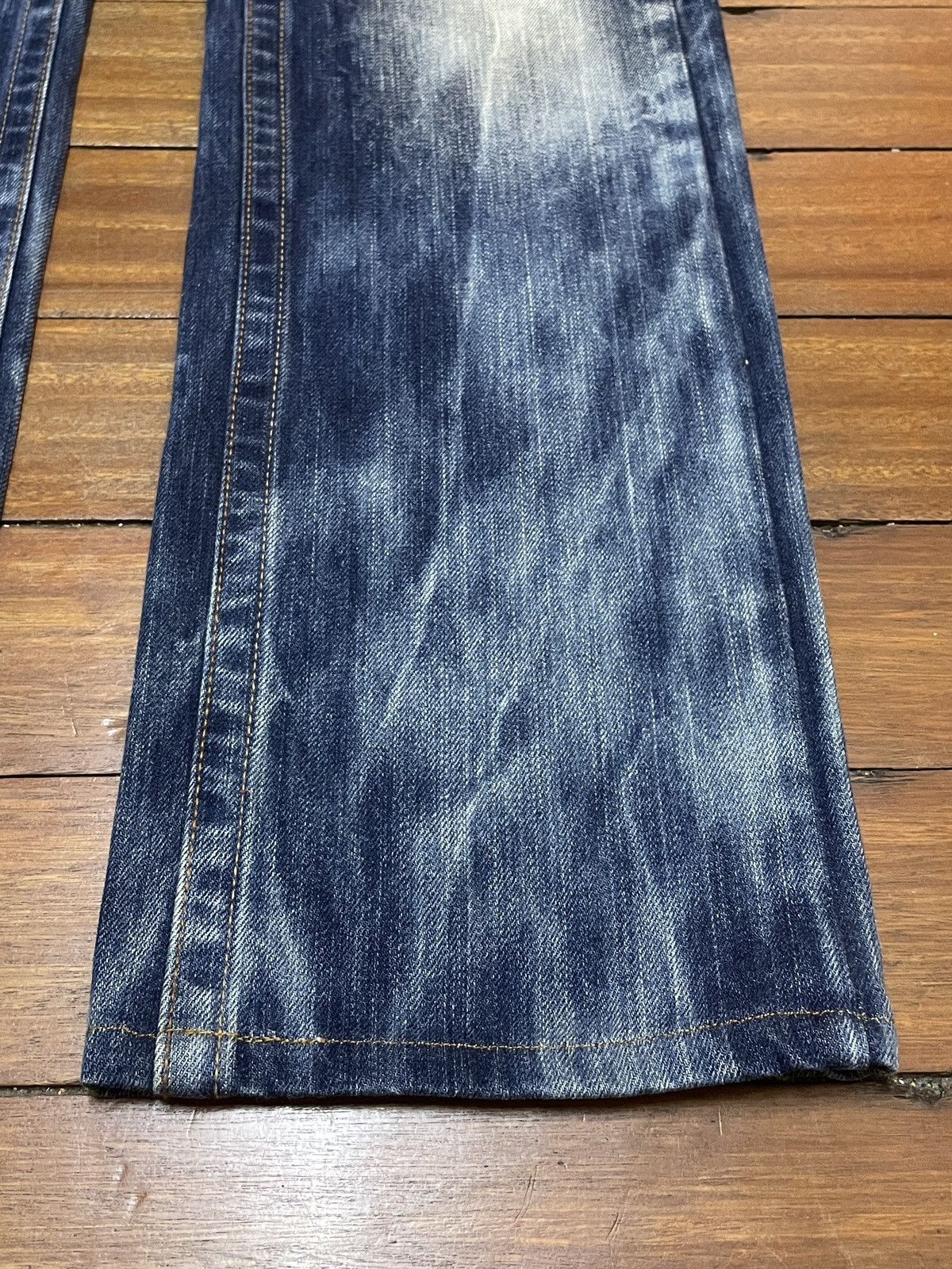 Le Grande Bleu (L.G.B.) Rare Design Vintage Brand Red Pepper Distressed Jeans 1990s Size US 28 / EU 44 - 6 Thumbnail