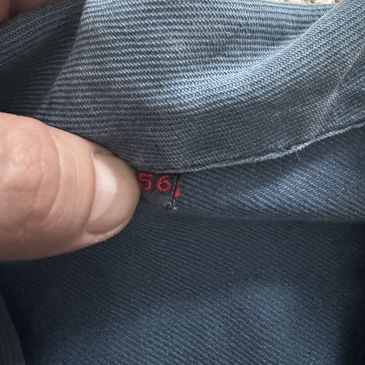 Le Laboureur 70-80s French Vintage Faded Cotton Works Very Worn Jacket Size US XL / EU 56 / 4 - 12 Thumbnail