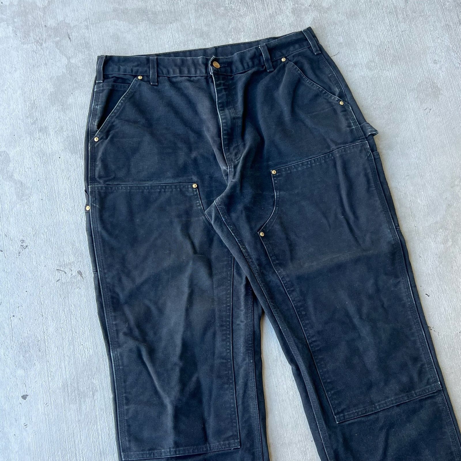 Carhartt × Vintage Carhartt black double knee work wear carpenter pants Size US 35 - 2 Thumbnail