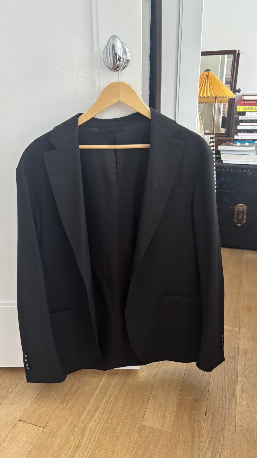 Officine Generale black 100% wool French blazer, never worn Size 38R - 1 Thumbnail