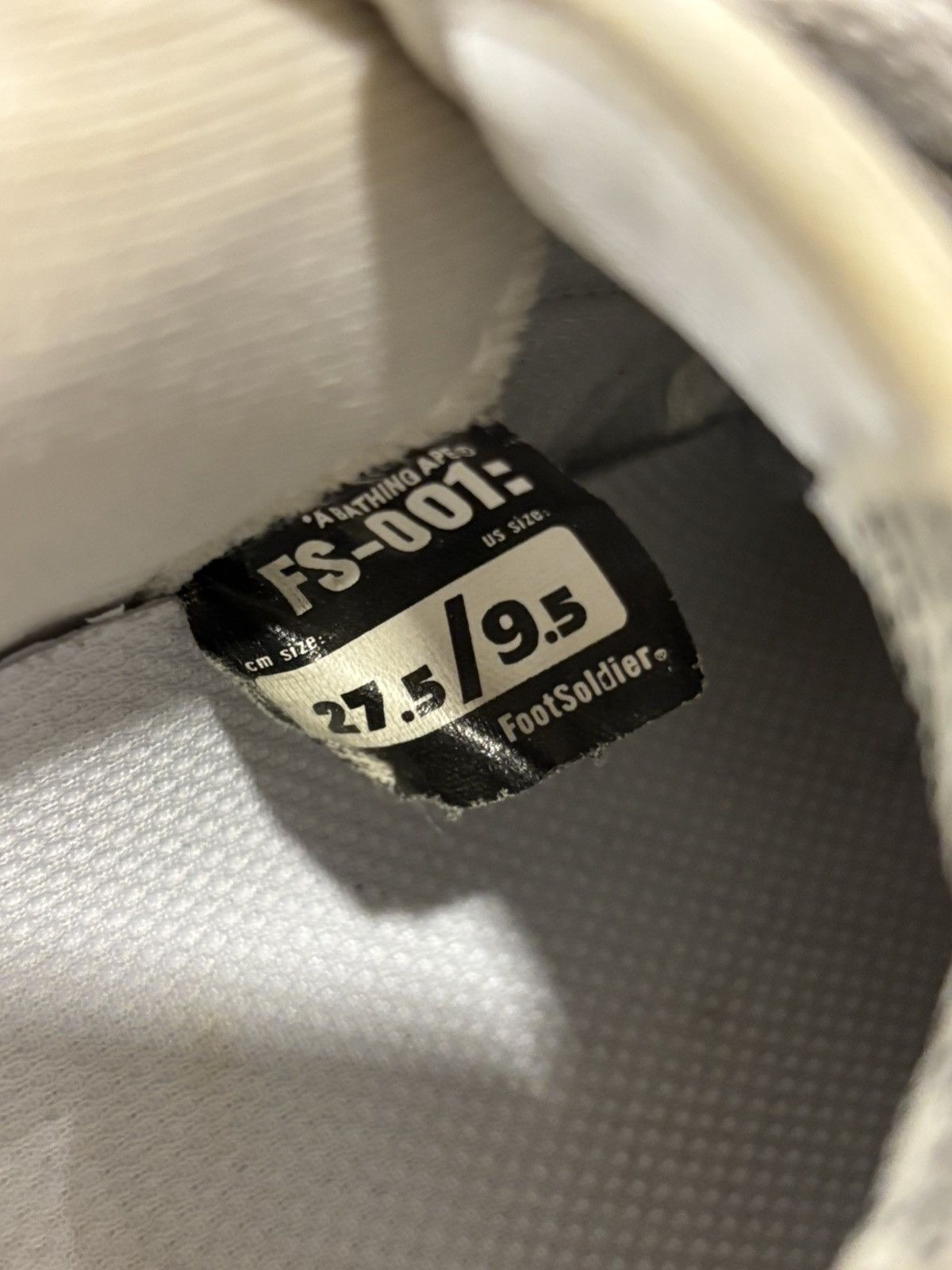 Bape Bapesta FS-001 Low ‘Black Charcoal’ Size US 9.5 / EU 42-43 - 6 Thumbnail