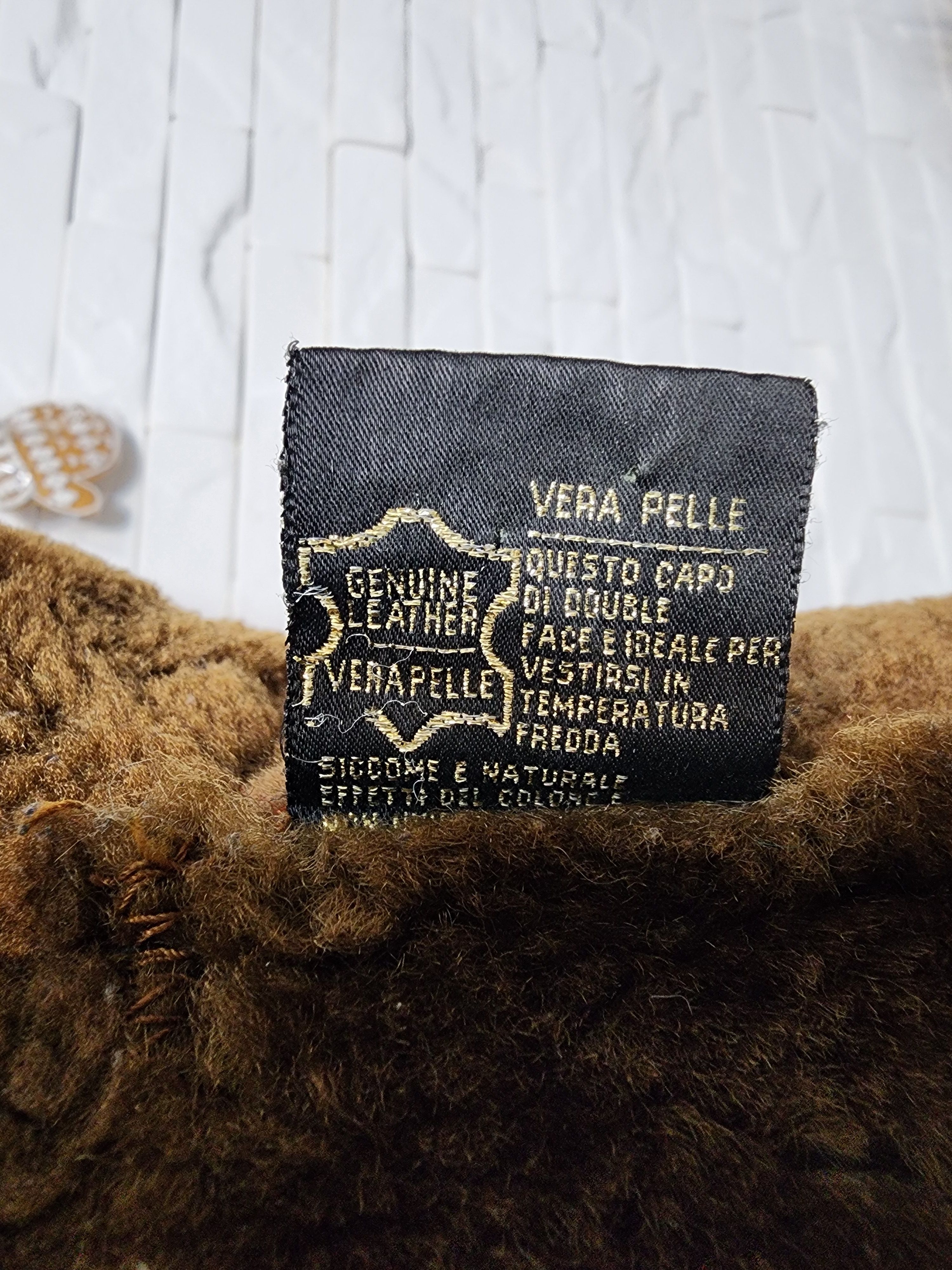 Furla Brown Sheepskin Coat: Fluffy Collar, Decorative Buttons Size L / US 10 / IT 46 - 10 Thumbnail