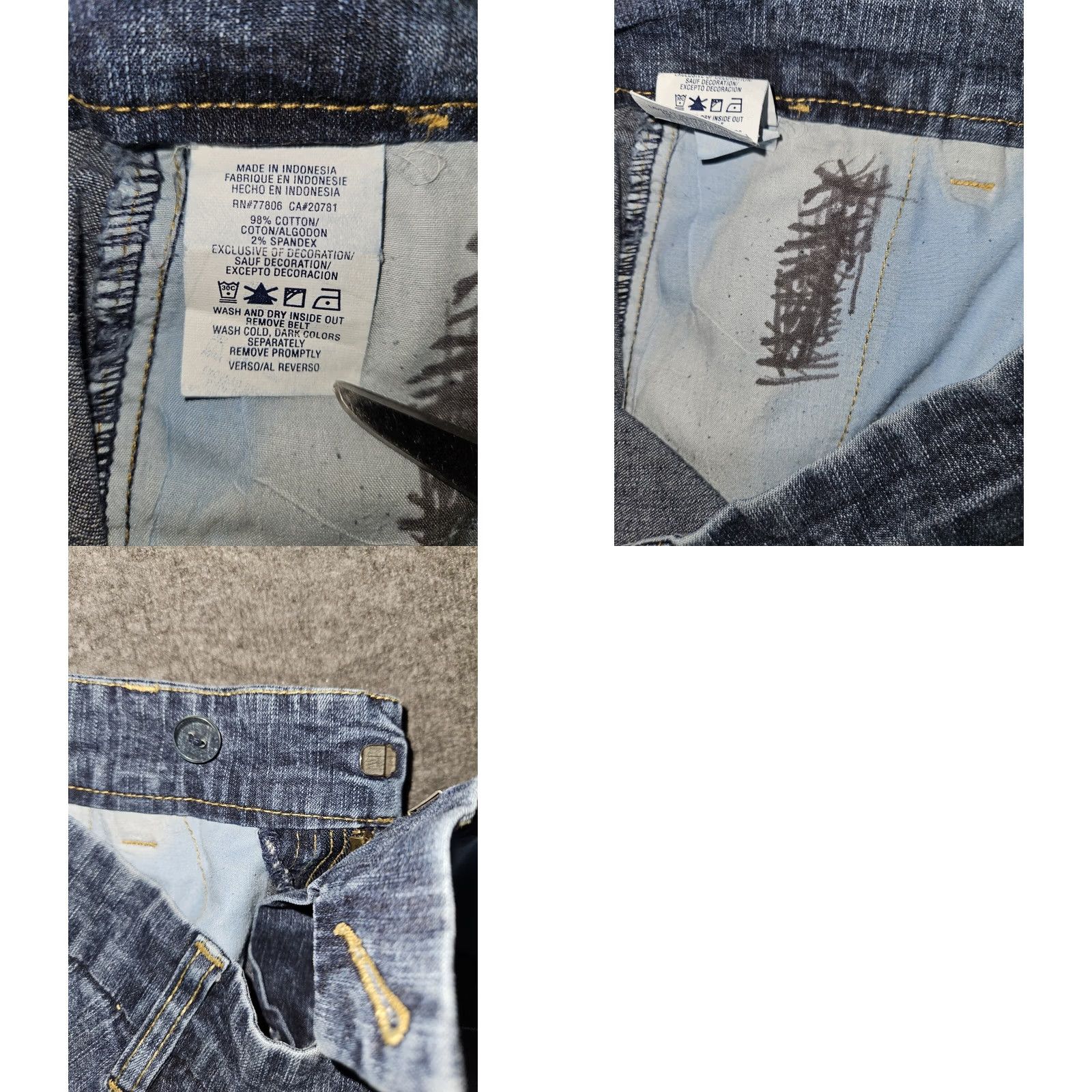 Tommy Hilfiger VINTAGE Tommy Hilfiger Jeans Flare Juniors 5 Low Rise Denim Blue Slash Pocket 90s Womens Jeans Size 27" / US 4 / IT 40 - 9 Thumbnail