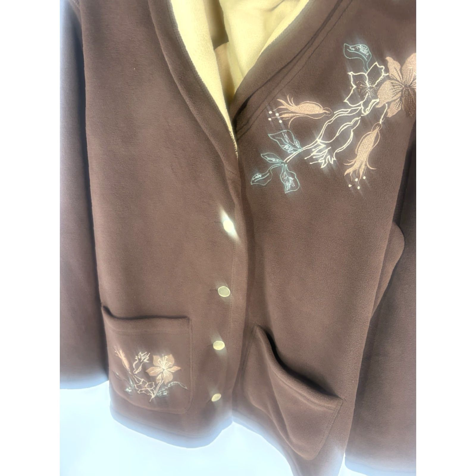 Blair Blair Fleece Jacket Women's Long Sleeve Regular M Brown Size M / US 6-8 / IT 42-44 - 5 Thumbnail
