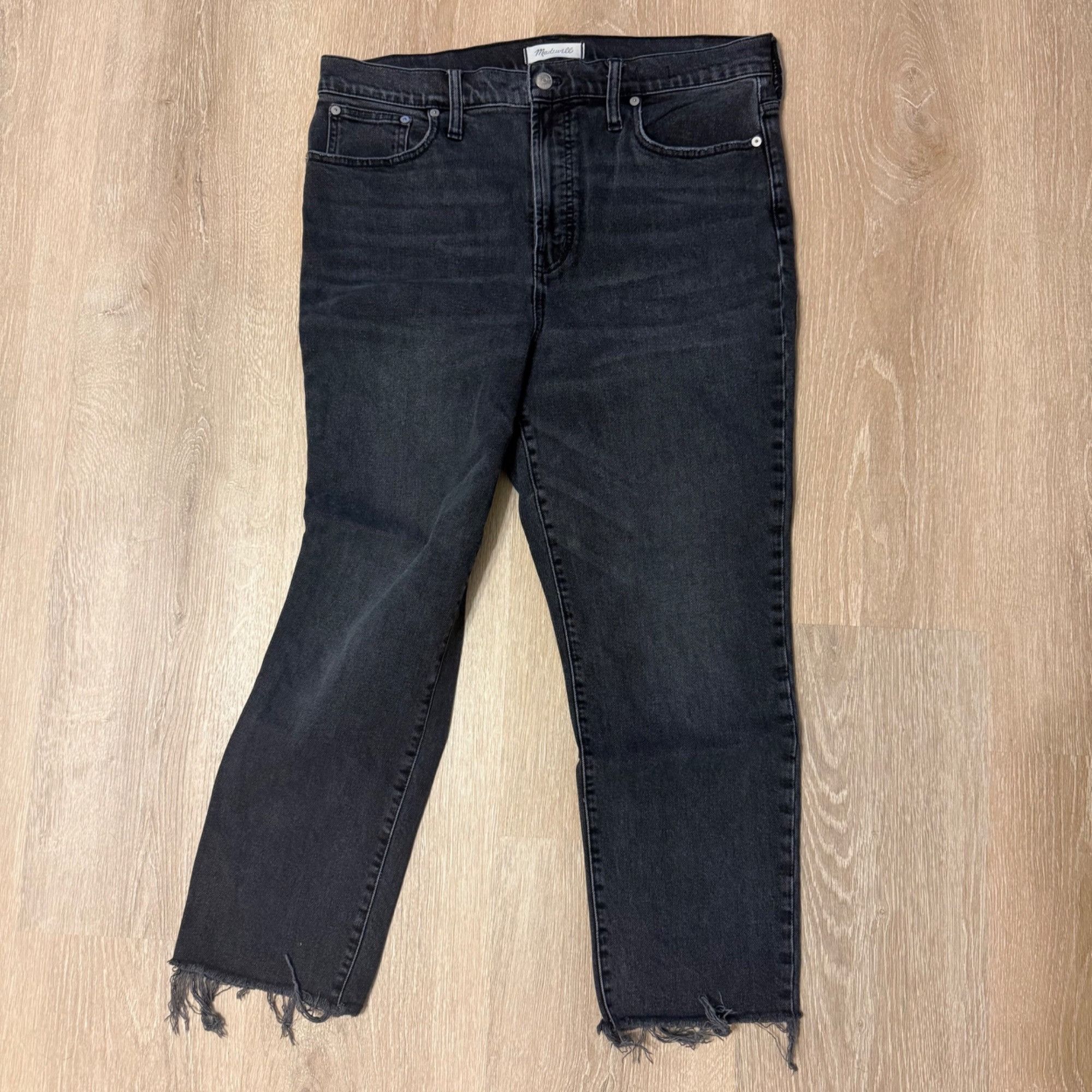 Madewell Madewell The Perfect Vintage Jean Black High Rise Cropped Ra Size 24" / US 00 / IT 34 - 1 Thumbnail