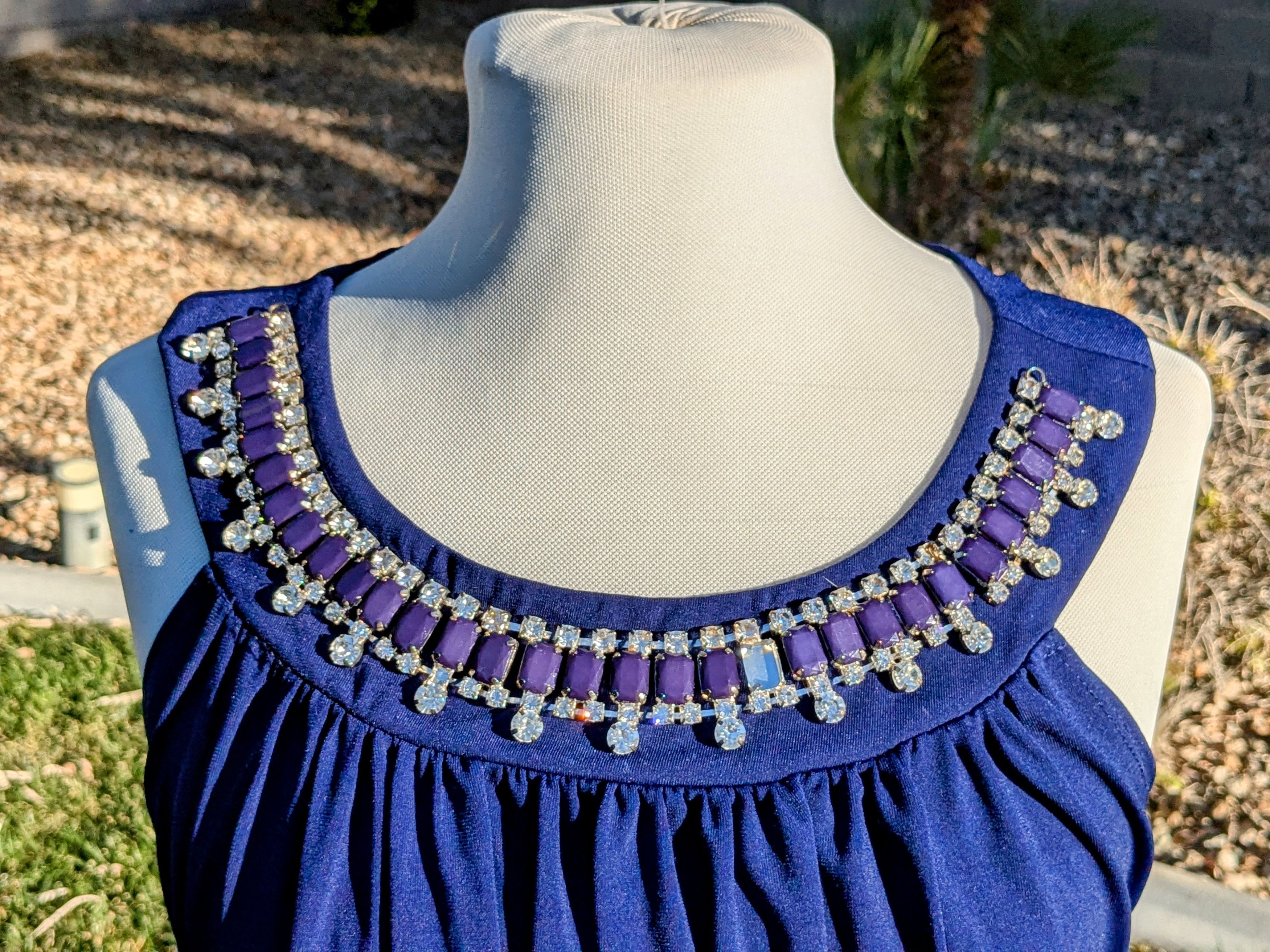 Designer Sandiva Sleeveless Long Maxi Dress MISSING 1-JEWEL Size S / US 4 / IT 40 - 5 Thumbnail