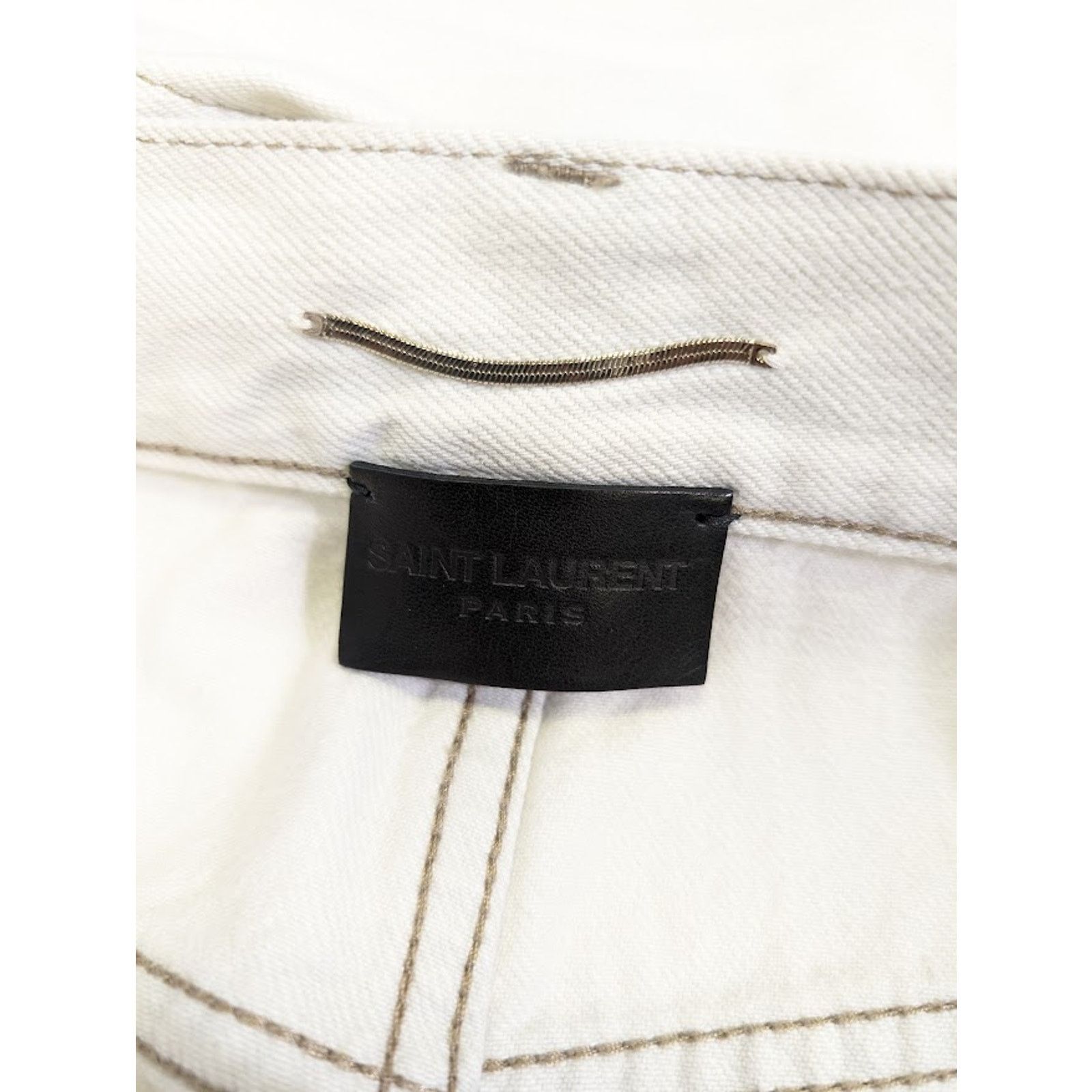 Saint Laurent Paris o1rshd1 Baggy Shorts Tigh LE in Off-White Size US 36 / EU 52 - 14 Thumbnail