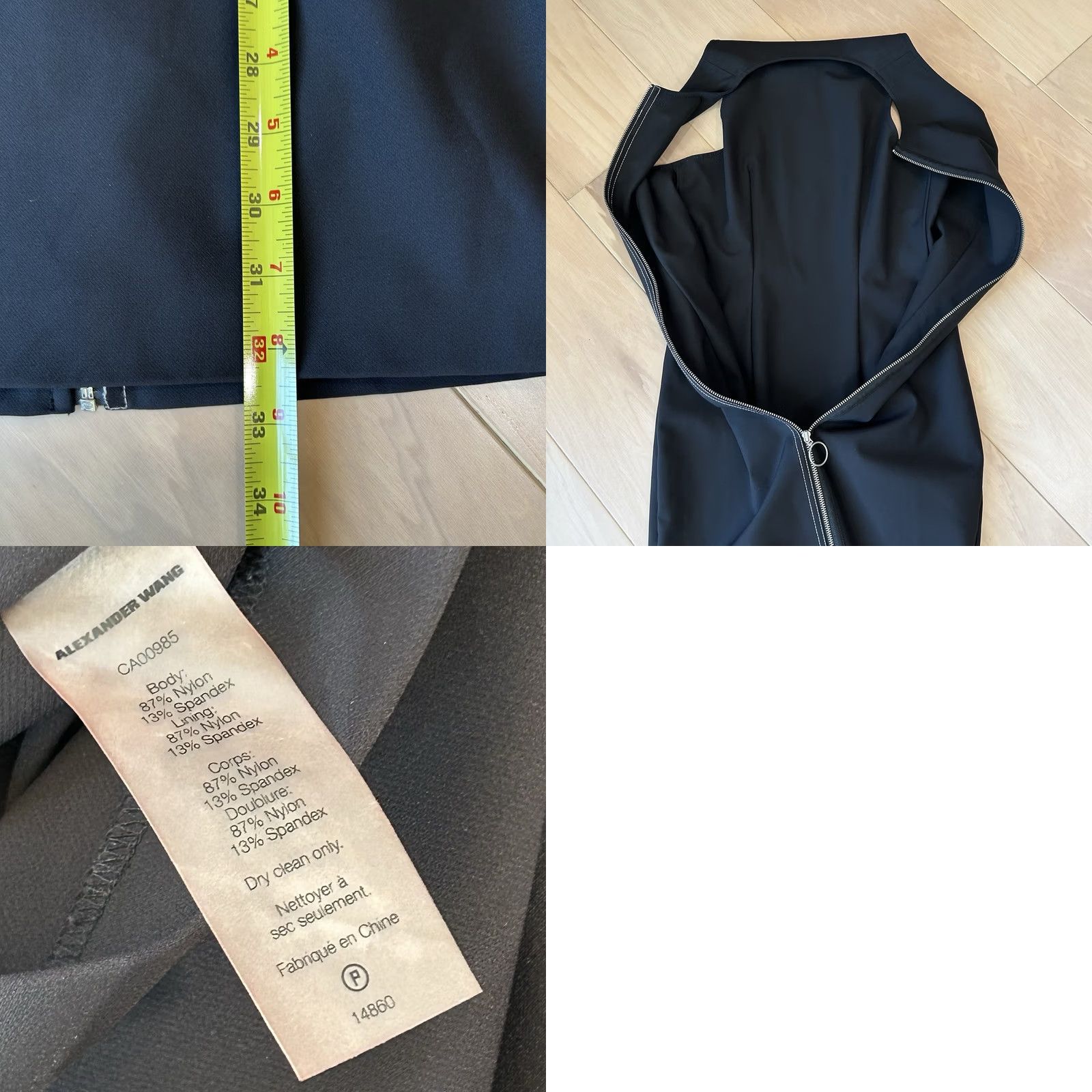 T by Alexander Wang T BY ALEXANDER WANG Black Sleeveless Full Zip Tech Mini Dress Women's 2 Size XS / US 0-2 / IT 36-38 - 8 Thumbnail