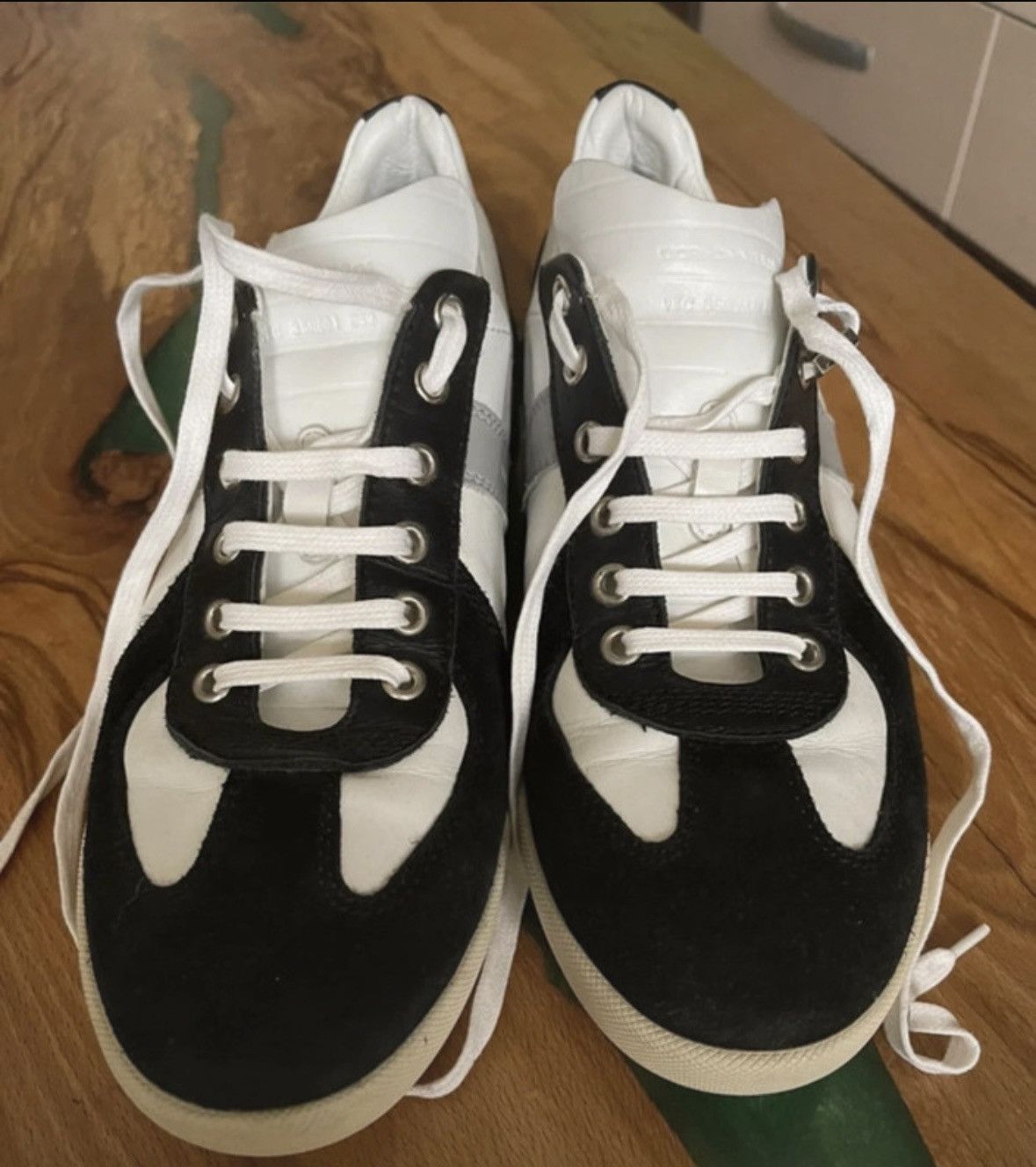 Dior Dior Homme B01 GAT AW10 black white leather low top sneakers Size US 7 / EU 40 - 2 Thumbnail