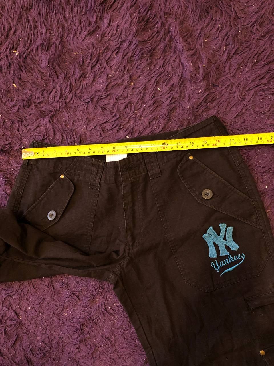 New York Yankees VINTAGE MLB NY Yankees Cargo FLARED Pants STREETWEAR Size 34" / US 12 / IT 48 - 12 Thumbnail