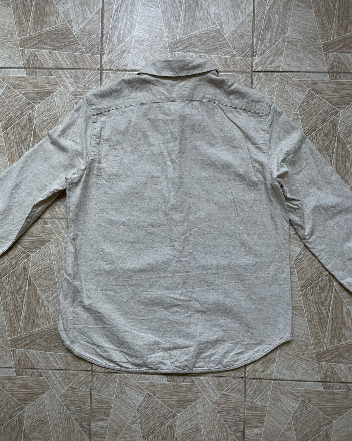 Designer × Marc O'Polo Luxury Mark O Polo Beige Linen Button Up Shirt Size XS / US 0-2 / IT 36-38 - 5 Thumbnail