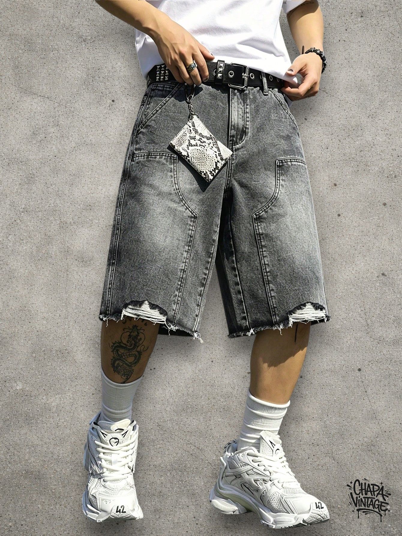 Japanese Brand Ripped washed shorts Size US 32 / EU 48 - 1 Thumbnail