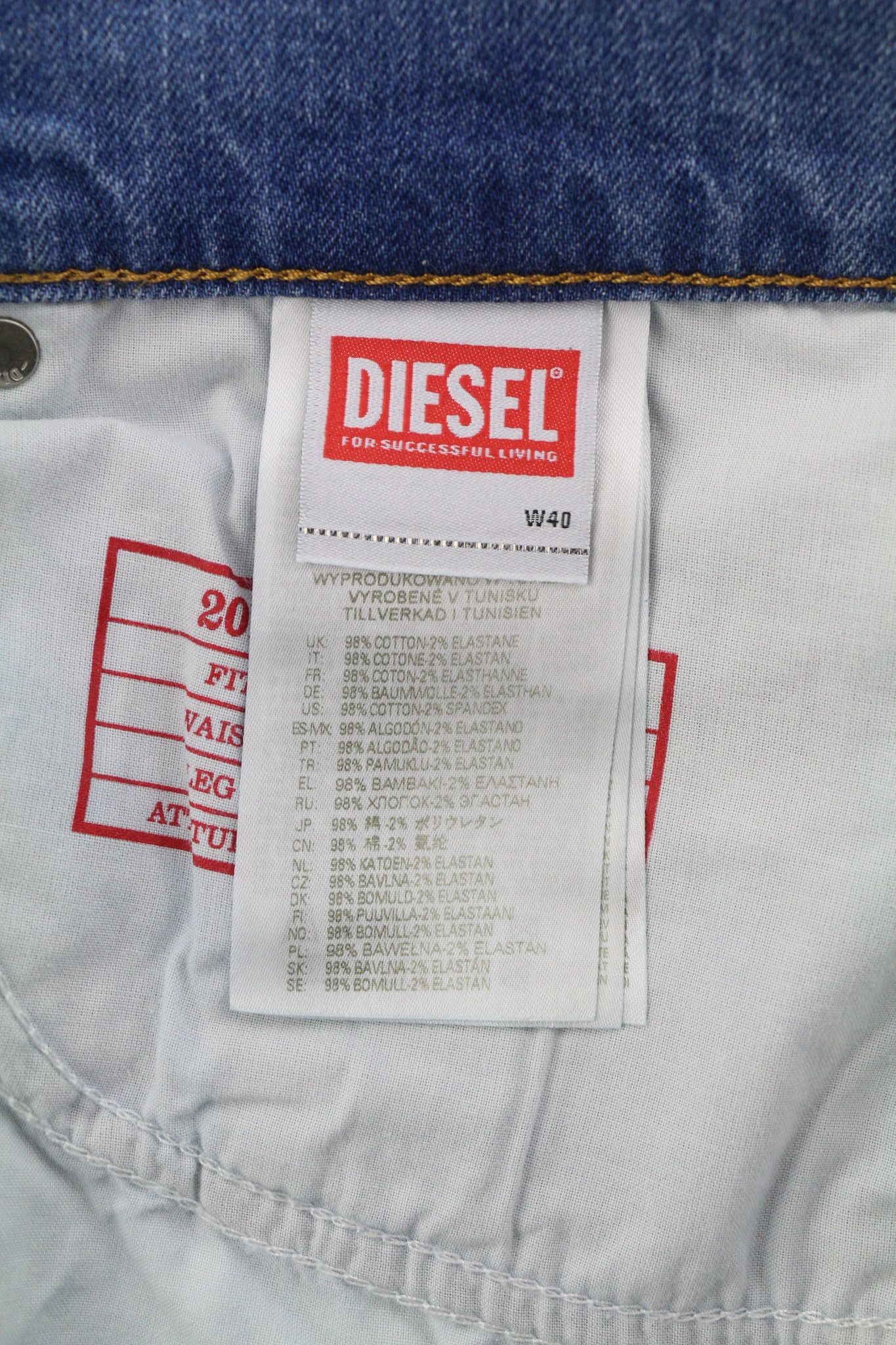 Diesel 2019 D-STRUKT 0EHAJ W40/L34 Slim Blue 40445 Size US 40 / EU 56 - 8 Thumbnail