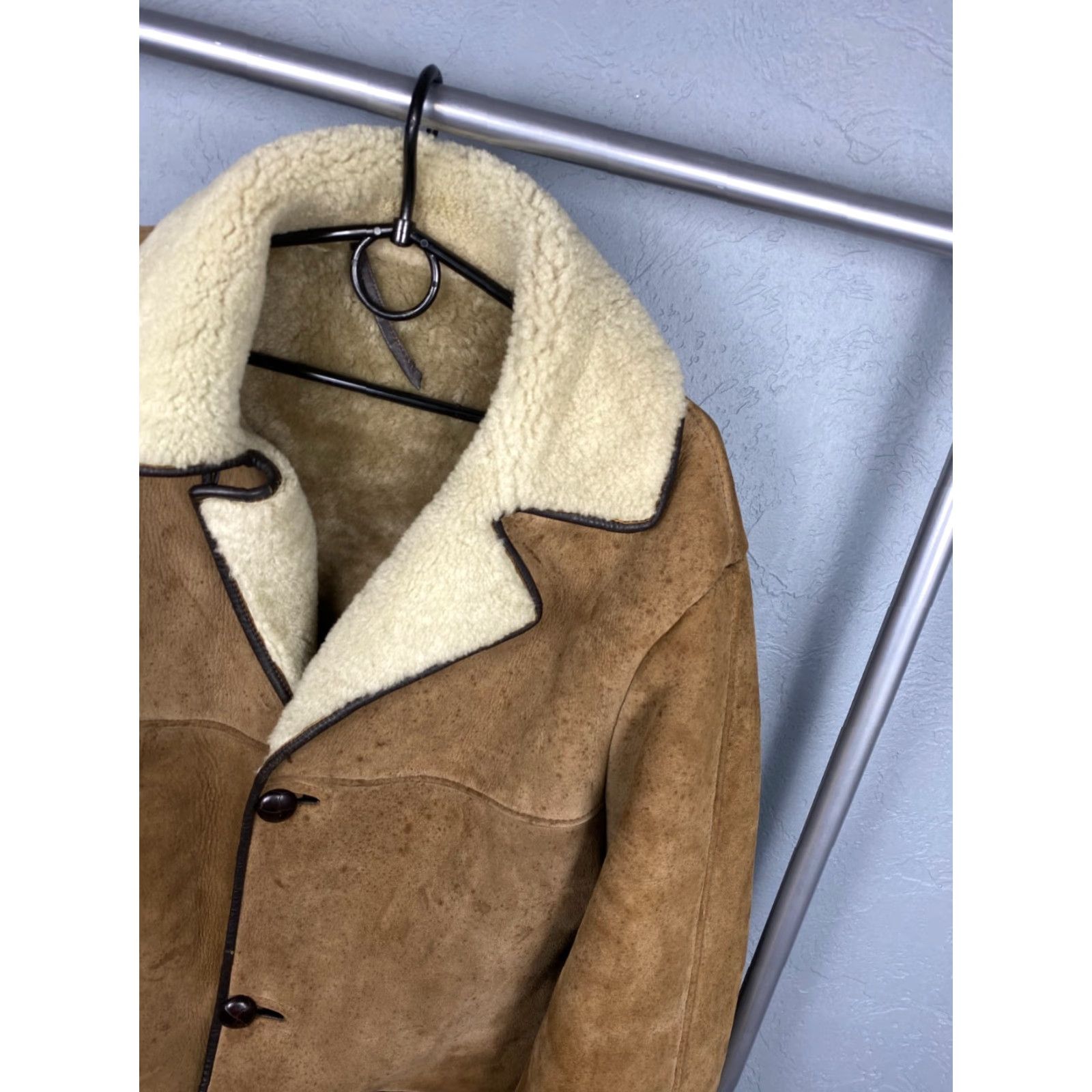 Vintage VINTAGE Abingdon Jacket Men L B-3 Sheepskin Leather Brown Overcoat Size US L / EU 52-54 / 3 - 2 Thumbnail
