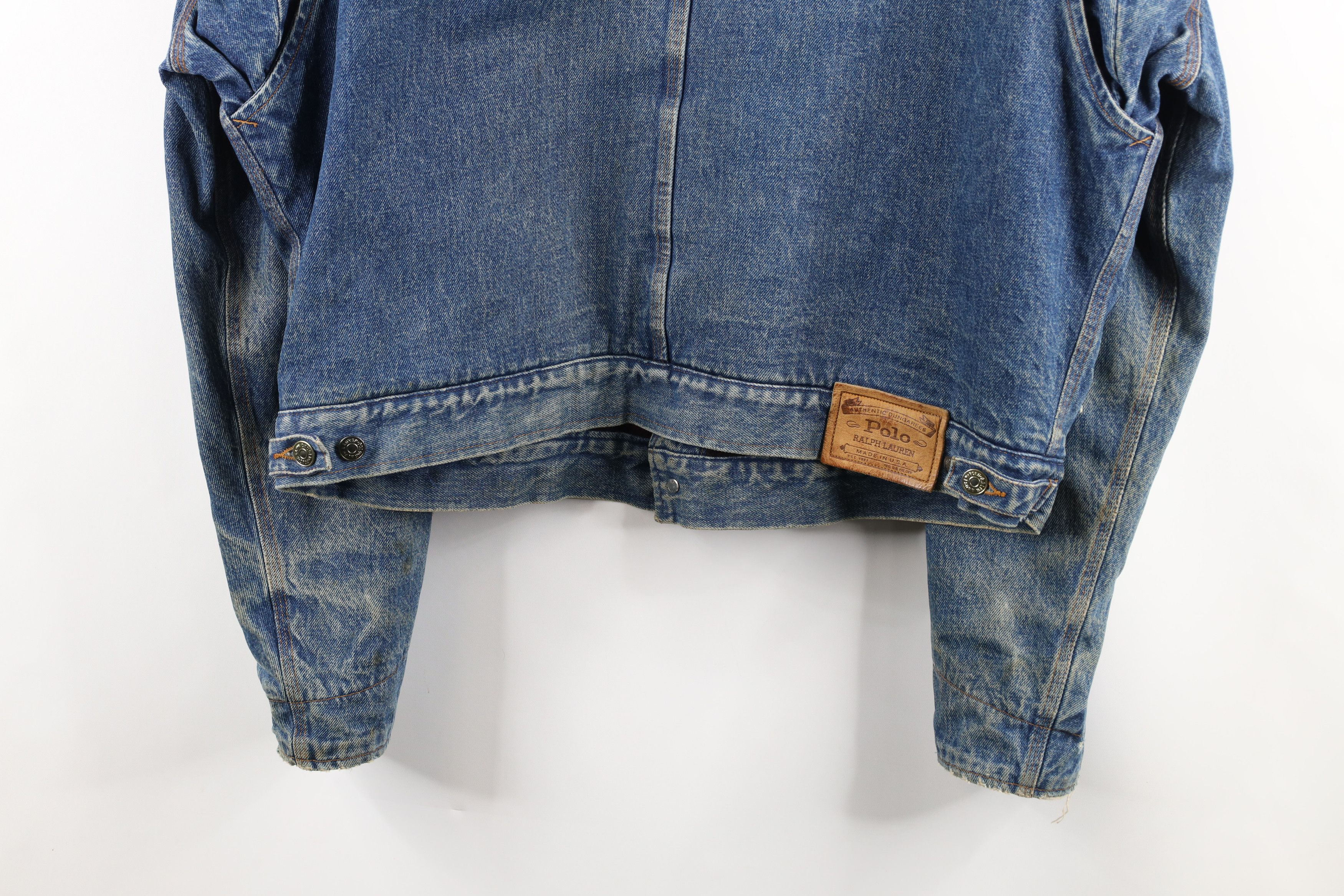 Ralph Lauren × Vintage Vintage 90s Ralph Lauren Dungarees Denim Trucker Jacket Size US XL / EU 56 / 4 - 16 Thumbnail