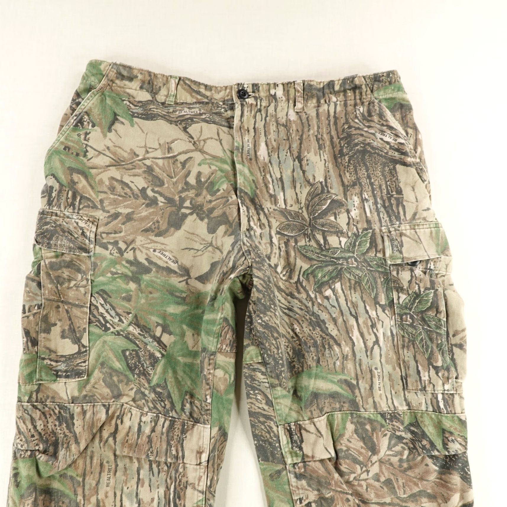 Realtree VINTAGE Rattlers Brand Cargo Pants Mens XL Green Camouflage Realtree Hunting USA Size US 36 / EU 52 - 2 Thumbnail